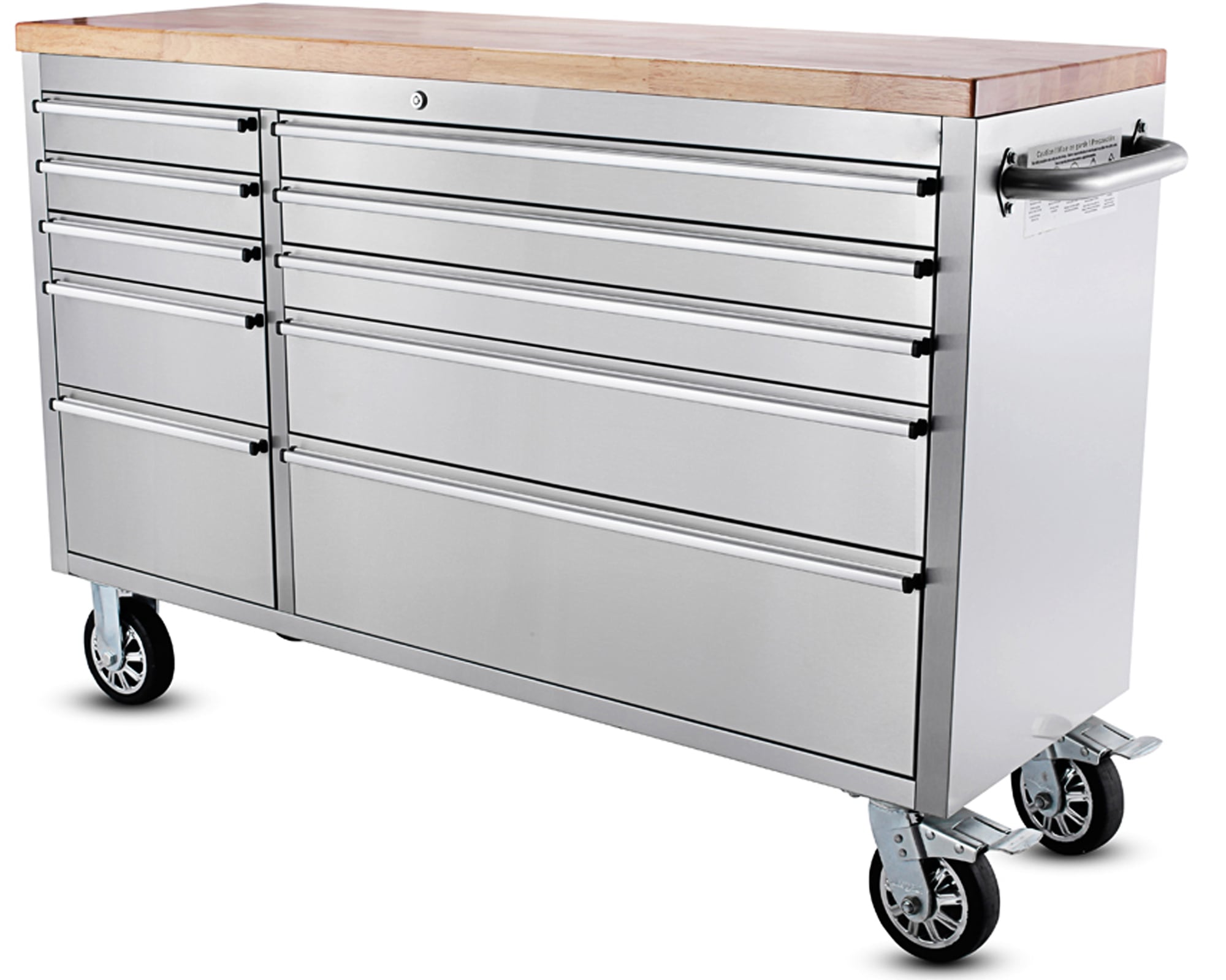 ONDIS24 Werkstattwagen »Werkzeugwagen aus Edelstahl mit 10 Schubladen« günstig online kaufen