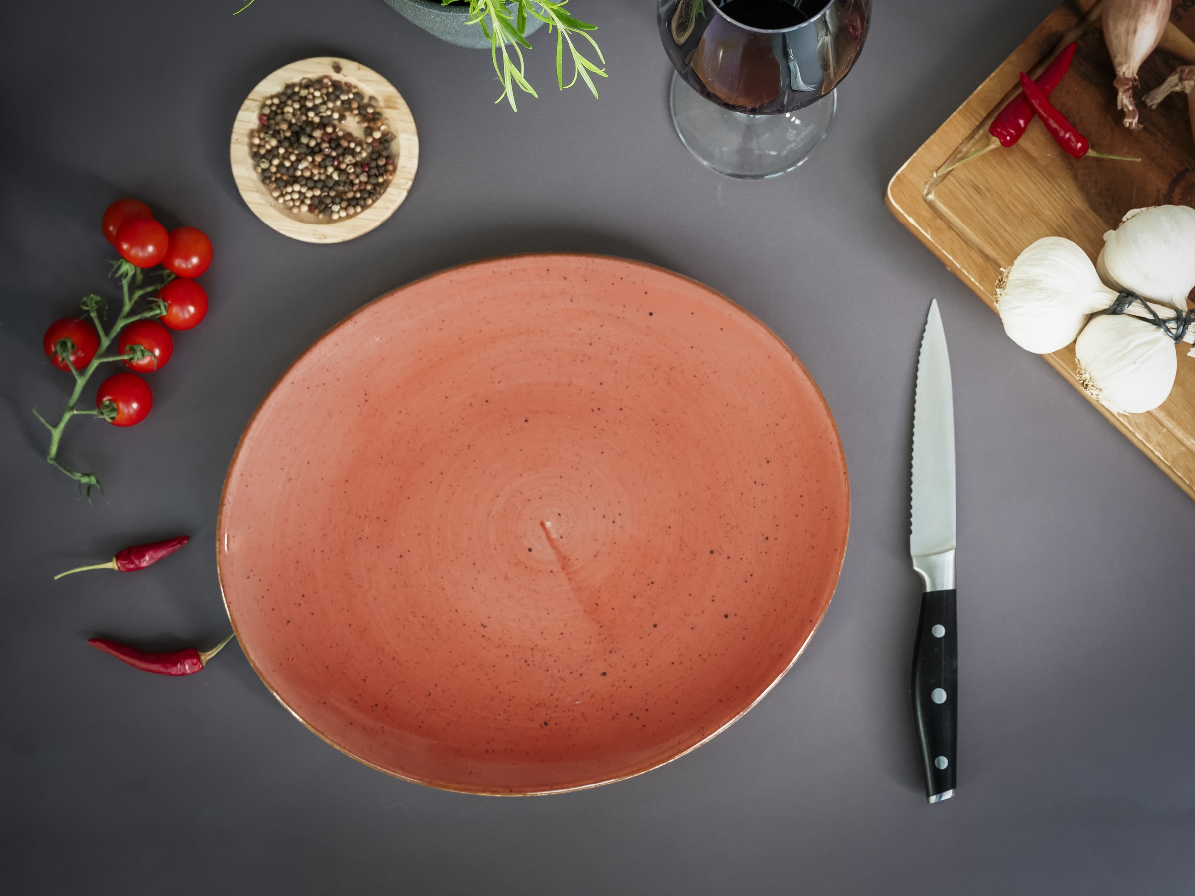 CreaTable Steakteller »Vintage Nature, Teller Set, 4-tlg.« Naturverbundenes Design, Vielseitig einsetzbar