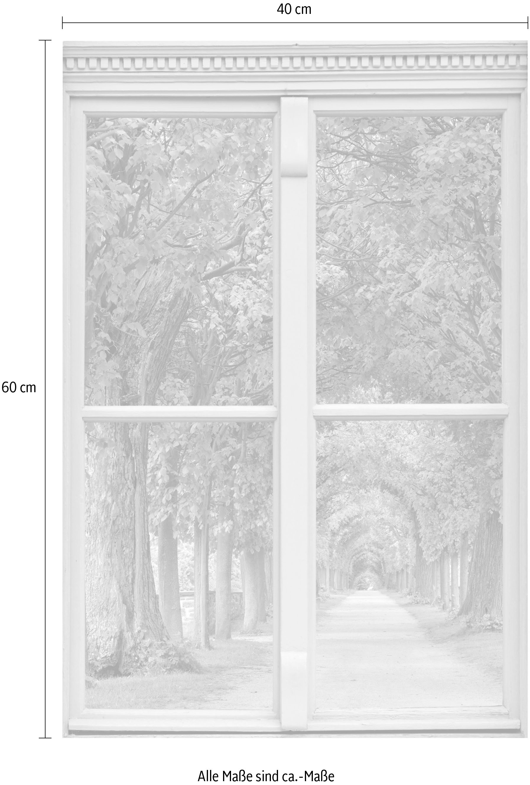 queence Wandsticker »Allee« Wandsticker, Wandbild, selbstklebend, 3D, Fenst günstig online kaufen
