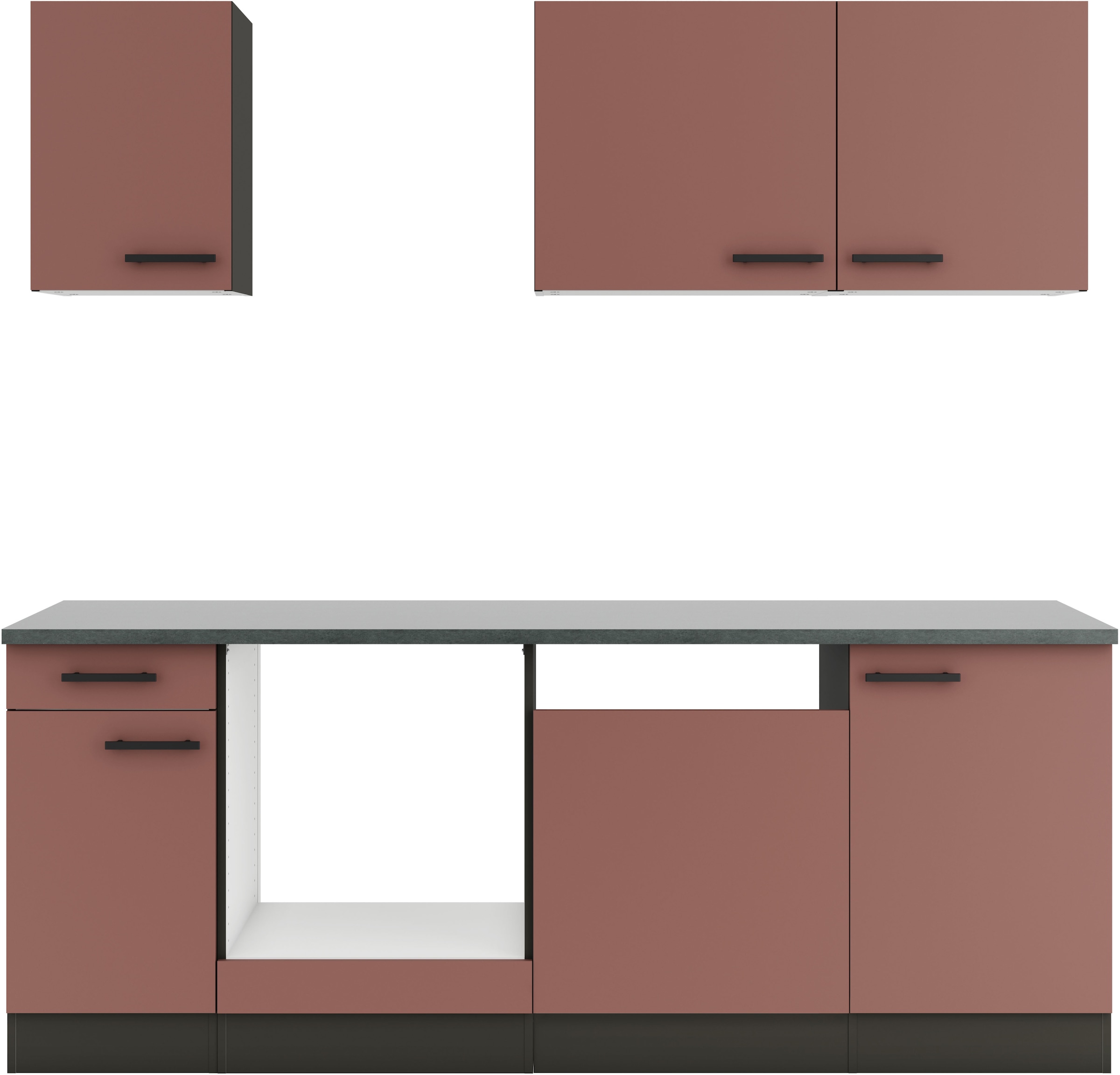 OPTIFIT Küchenzeile »Palma«, Breite 210 cm, wahlweise mit E-Geräten, seitenverkehrt stellbar
