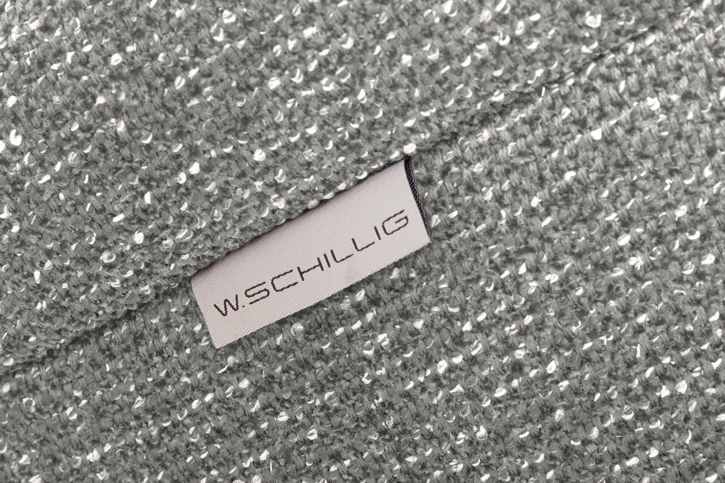 W.SCHILLIG Ecksofa »finn, Designsofa mit tollem Sitzkomfort, bequem, L-Form«, German Design Award 2016, Fußgestell Nussbaum natur, Breite 281 cm