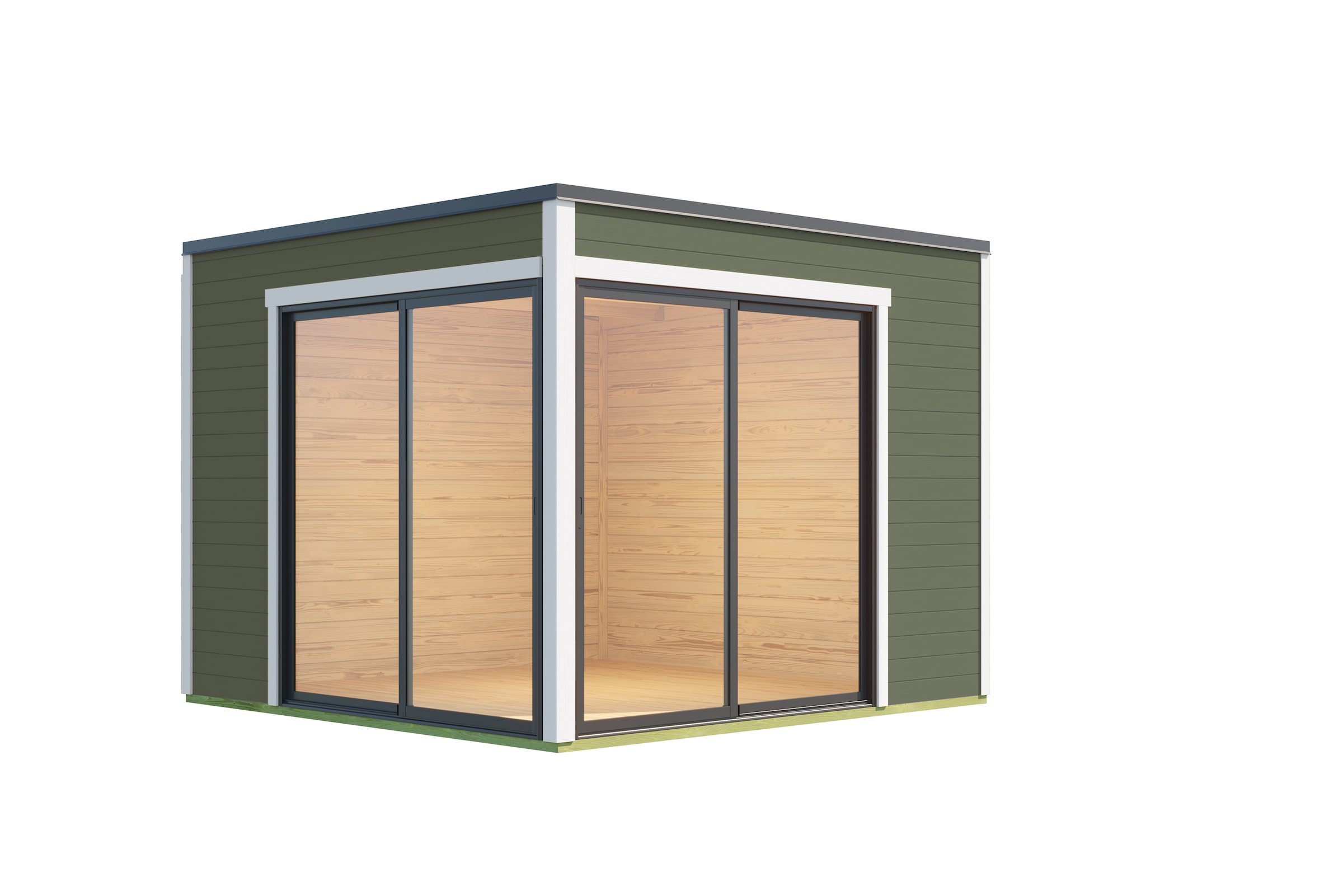 Nordic Holz Gartenhaus »Palermo 3«, mit großen Glasflächen