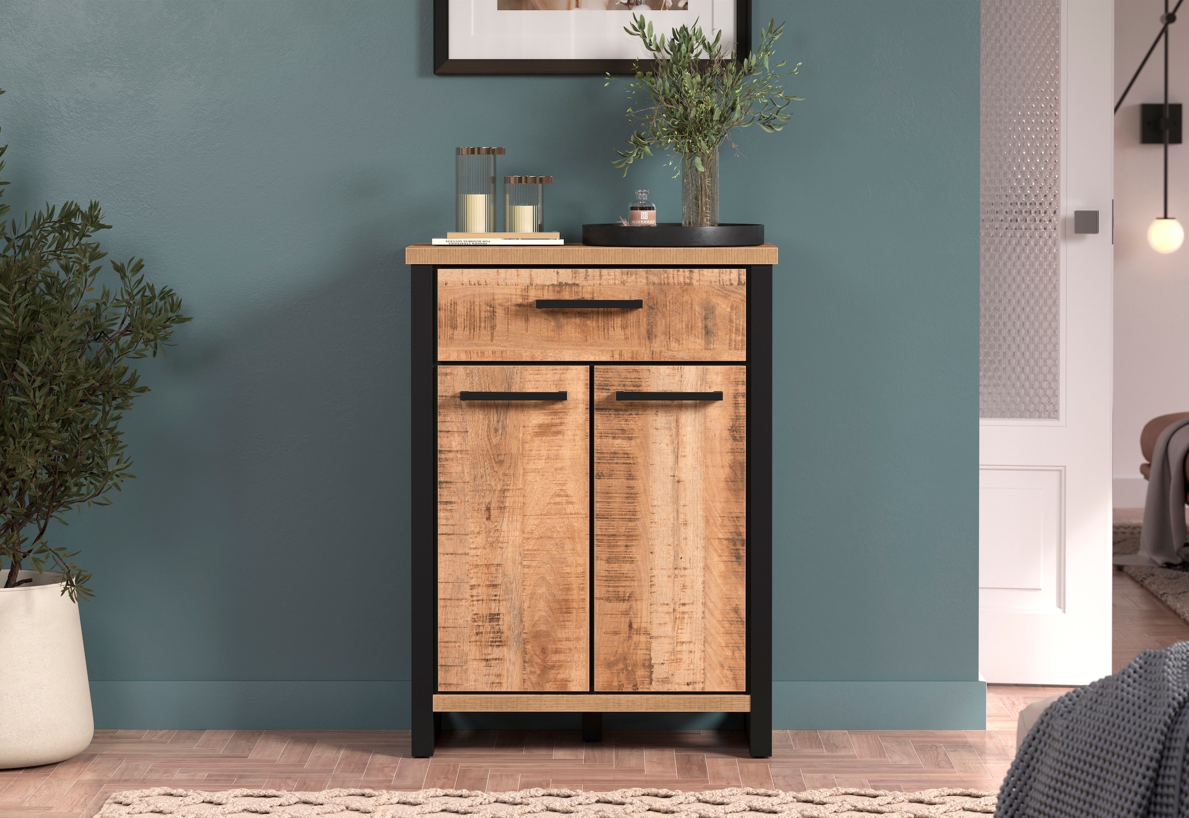 Home affaire Kommode »Elda« 1 Stk. tlg. Kommode mit 2 Türen, 1 Schublade mi günstig online kaufen