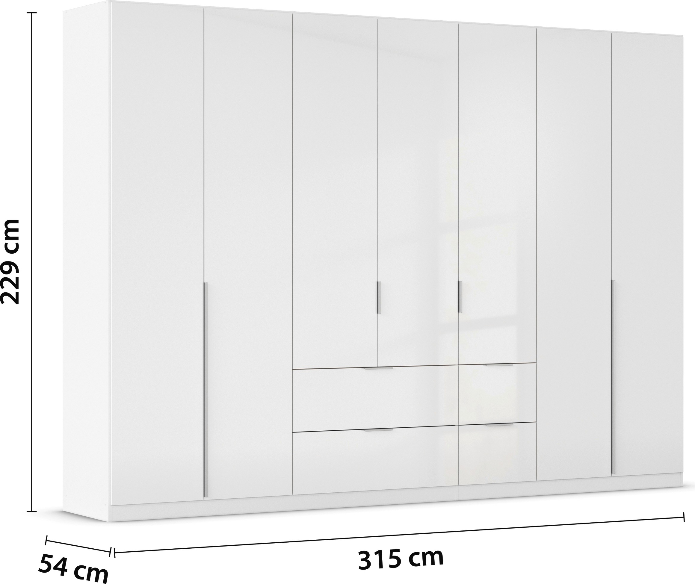 rauch Drehtürenschrank »Kleiderschrank Schrank Garderobe AGORDO mit Dekor- oder Hochglanzfront«, mit Außenschubkästen, in 6 Breiten und 2 Höhen MADE IN GERMANY