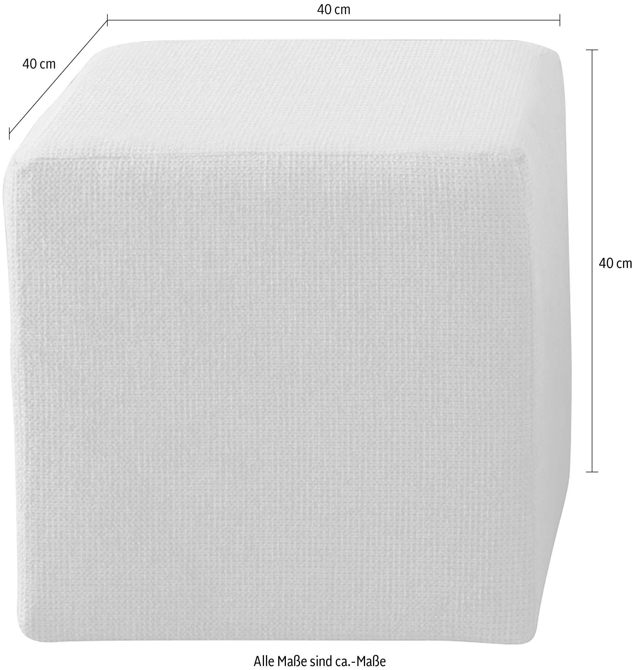 COTTA Ecksofa »Lola L-Form«, (Set, mit Hocker), mit Hocker & Kopfteilfunktion, wahlw. Bett- und Armteilfunktion
