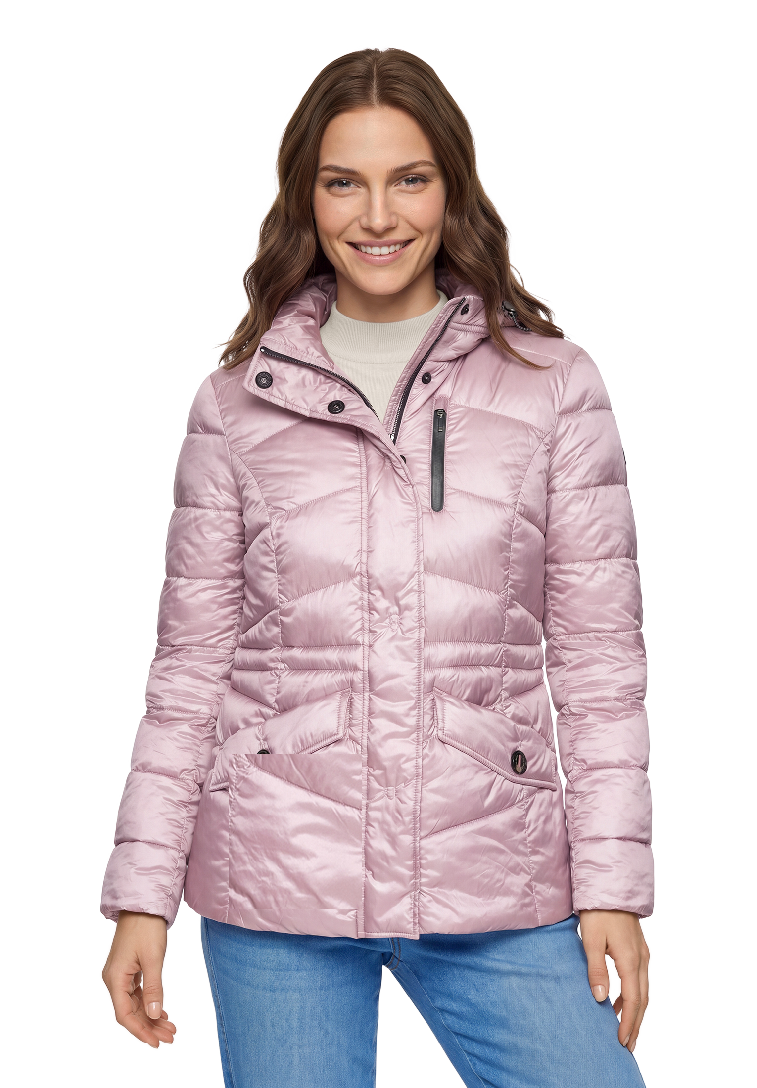 Gil Bret Steppjacke mit Kapuze mit abnehmbarer Kapuze