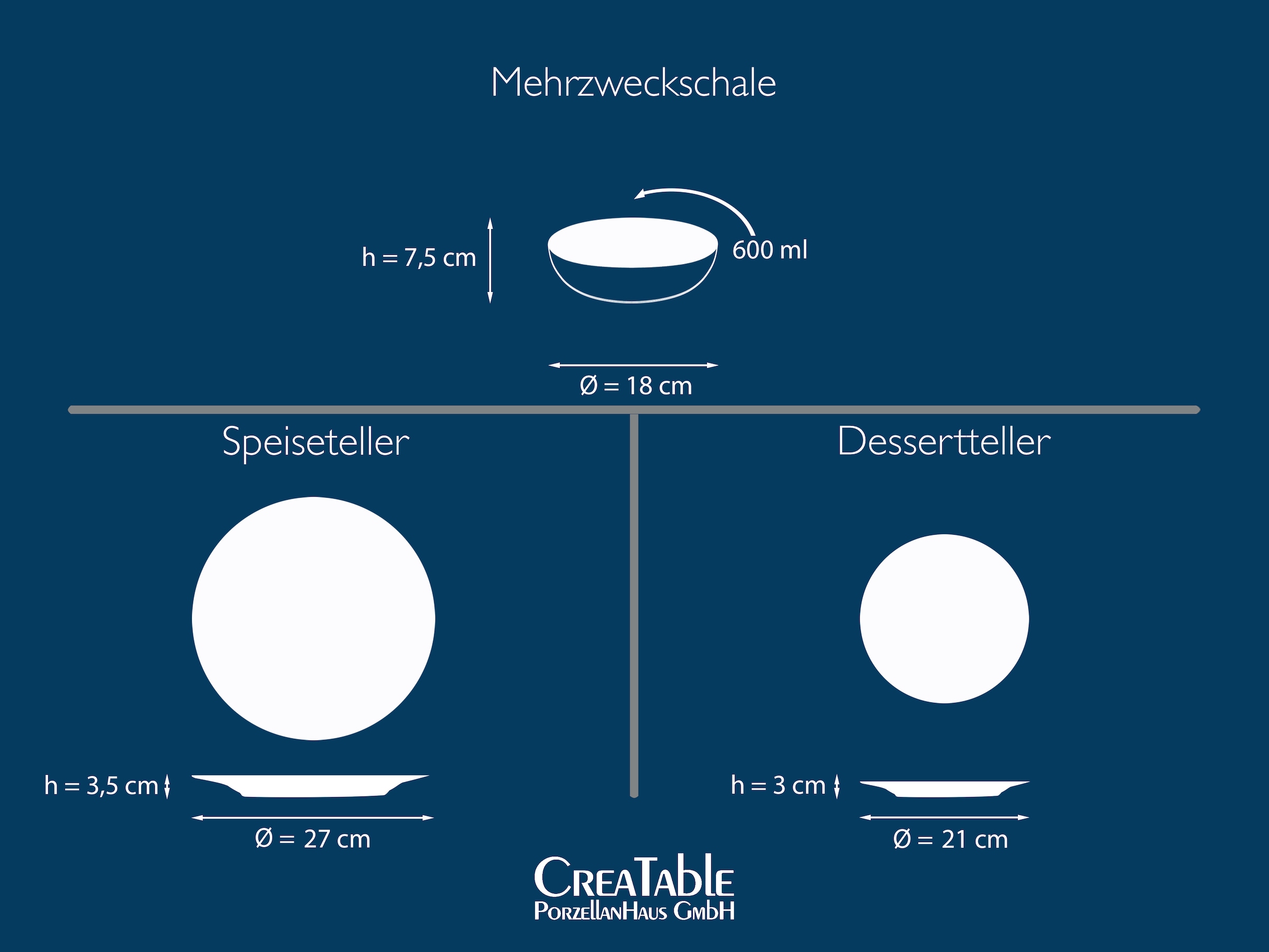 CreaTable Teller-Set »Capri, Teller Set 18-tlg« Reaktivglasur
