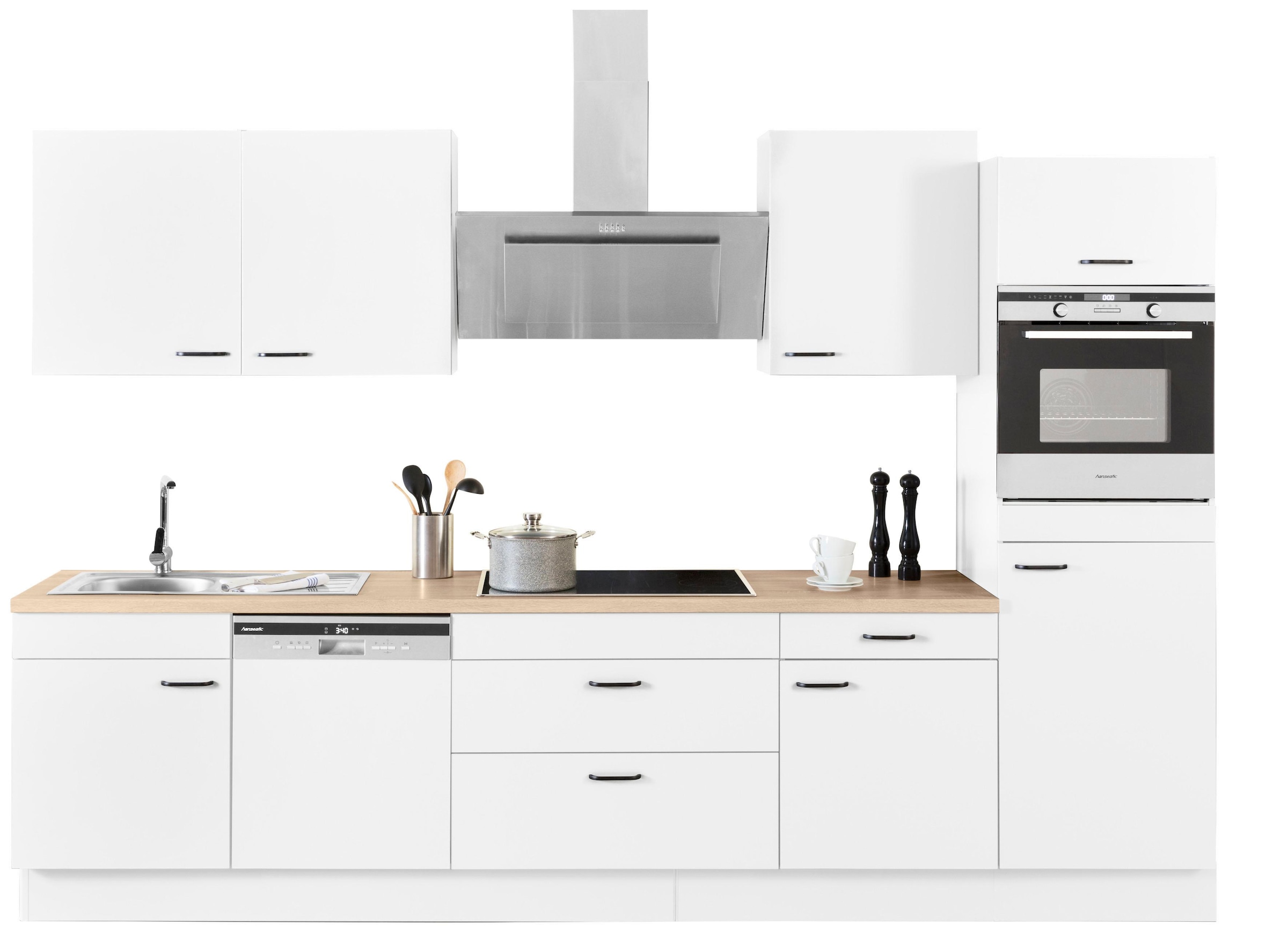 OPTIFIT Küchenzeile »Elga«, Premium-Küche, Soft-Close-Funktion, 330 Breite cm kaufen auf Raten großen Vollauszügen