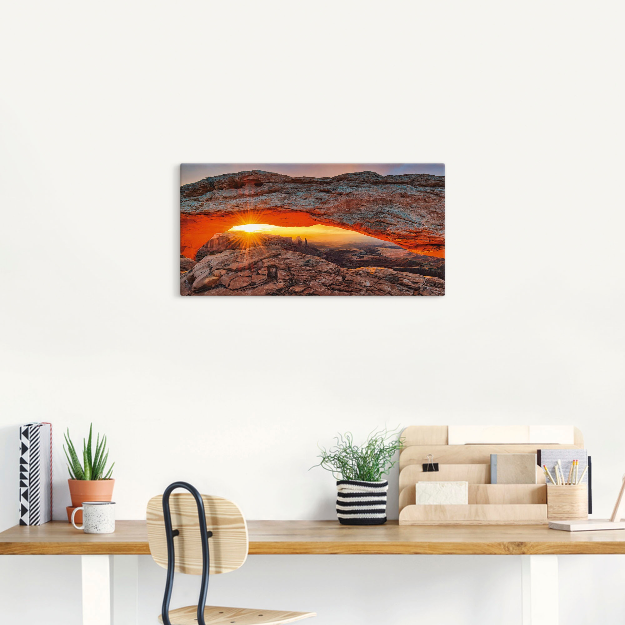 Artland Wandbild »Iconic Mesa Arch«, Felsen, (1 St.), als Alubild, Outdoorb günstig online kaufen