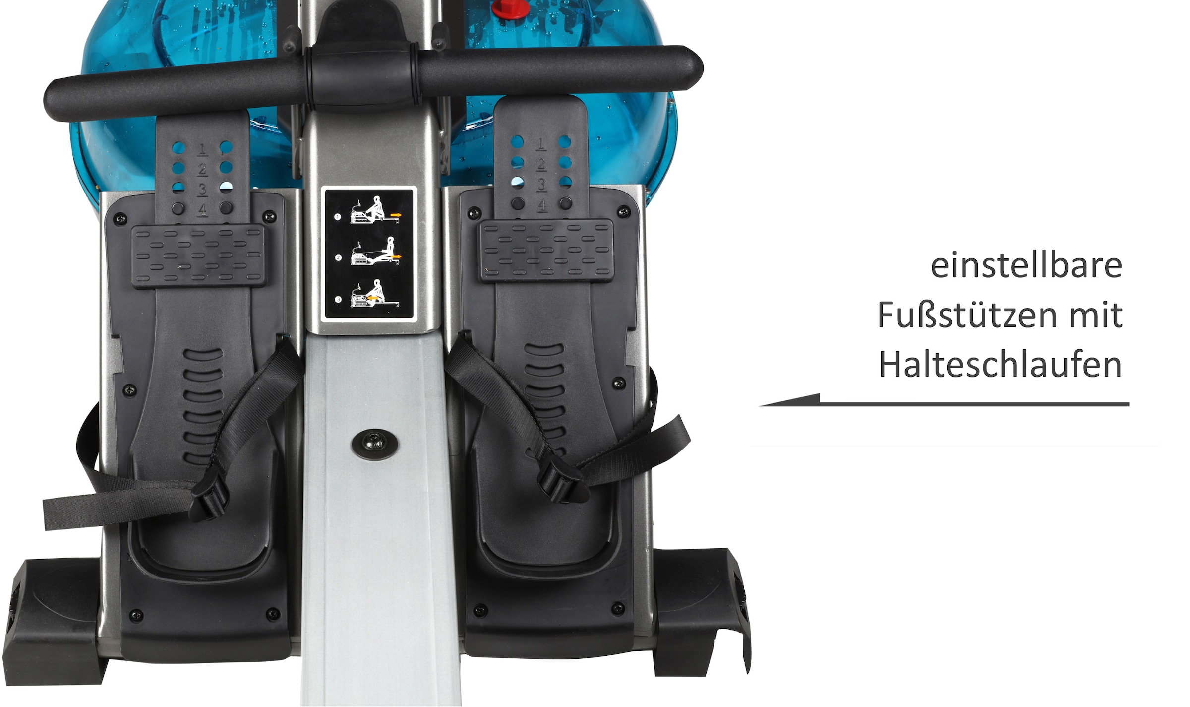 body coach Ruderzugmaschine »ROWER DELUXE Wasserwiderstand & 5fach verstellbarer Zugwiderstand«, Rudermaschine, 5 Widerstandsstufen, Wasserwiderstand