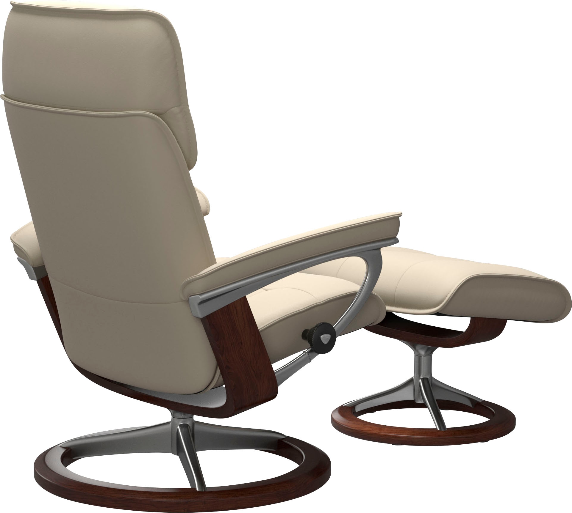 Stressless® Relaxsessel »Admiral«, (Set, M Gestell bestellen L, Größe inkl. Base, Rechnung Braun auf Hocker), Signature mit Relaxsessel 