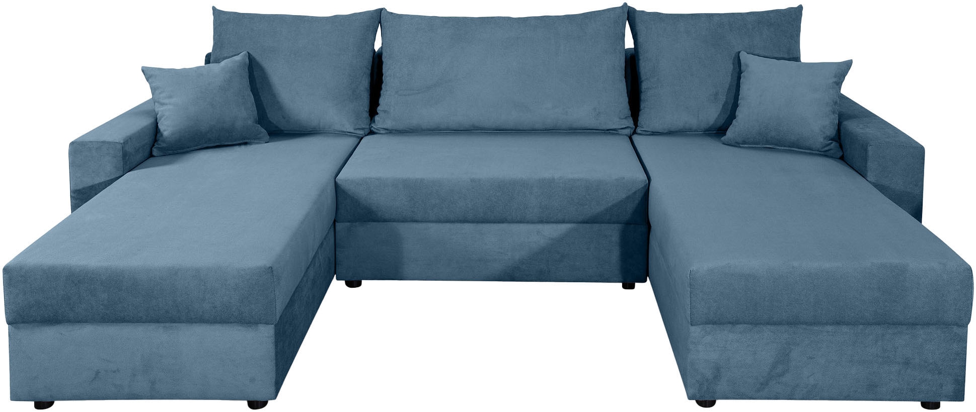 COLLECTION AB Wohnlandschaft »Pico U-Form, Breite 252, mit Schlaffunktion, Bettkasten & Zierkissen«, Liegefläche 117x220 cm