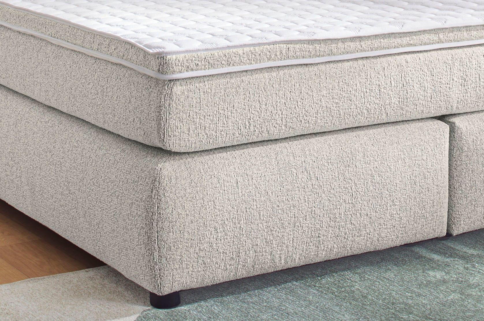 Jockenhöfer Gruppe Boxspringbett »TILDA, wahlweise mit Bettkasten, mit Taschenfederkernmatratze H3-H4« mit Kaltschaumtopper, hochwertiger Strukturstoff-Bezug, 180x200cm