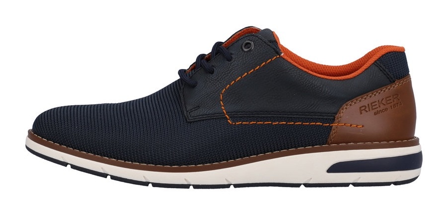 Rieker Sneaker, mit kontrastfarbener Ziernaht, Freizeitschuh, Halbschuh, Schnürschuh
