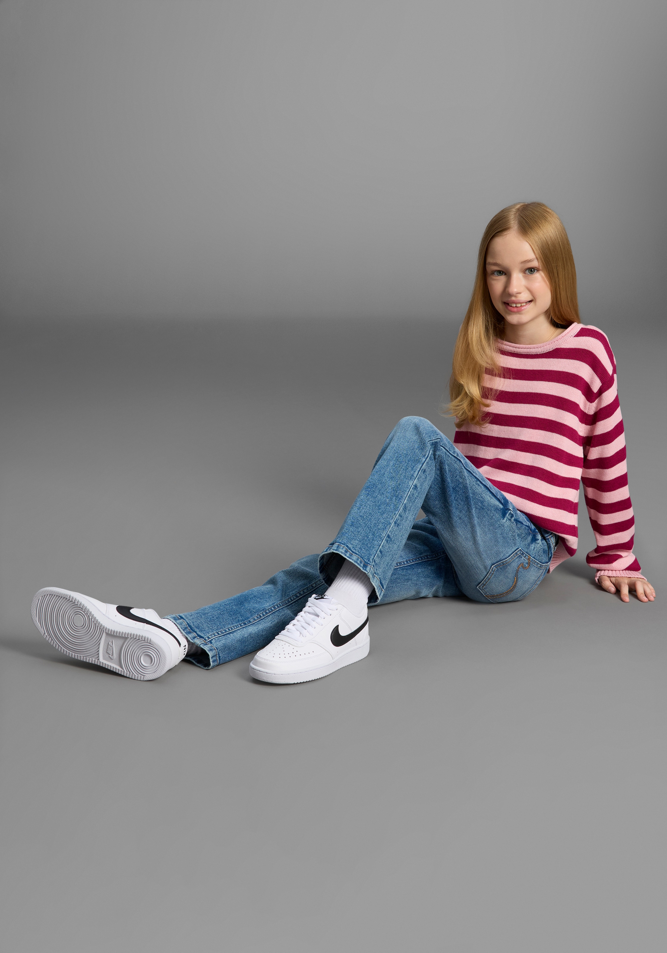 KIDSWORLD Strickpullover »Ringelpullover« Ringelpullover mit Rollsaum