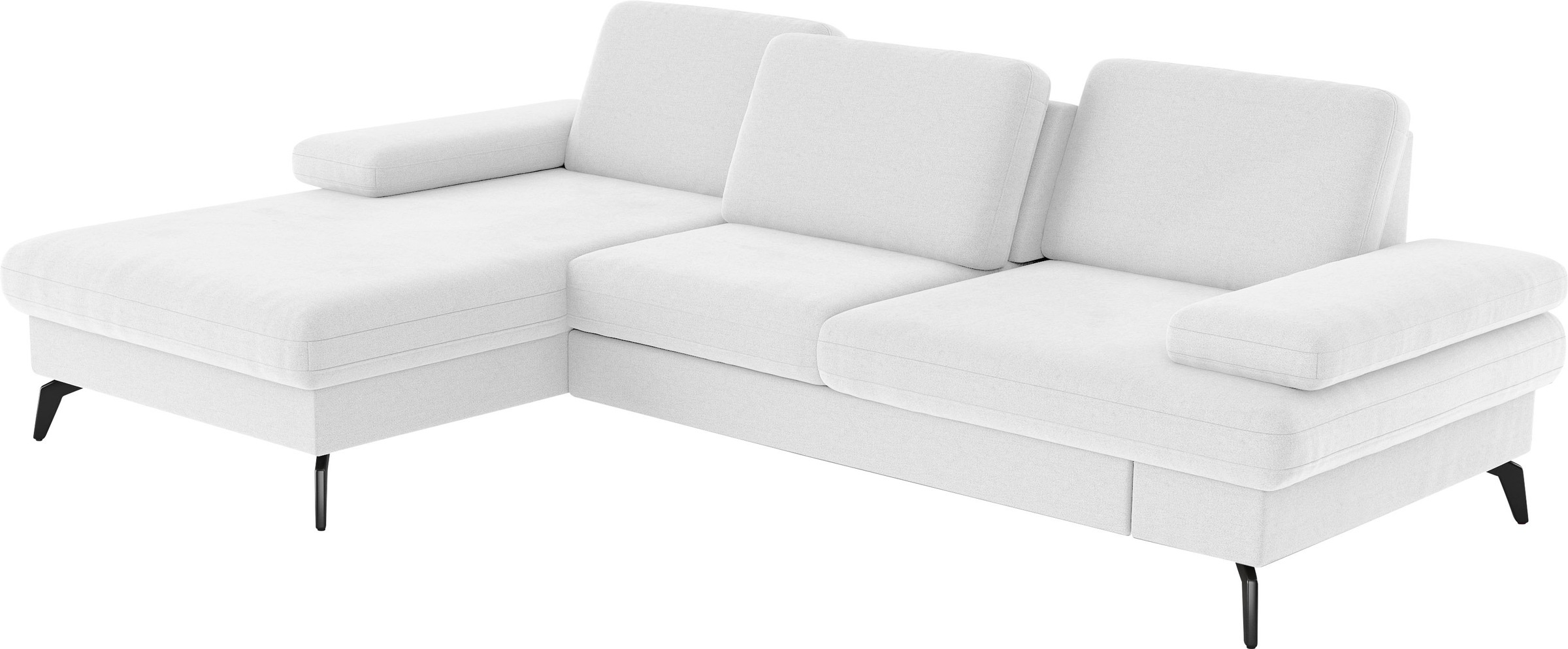 sit&more Ecksofa »Morris L-Form, inkl. Sitztiefenverstellung«, wahlweise mit Armteilverstellung, Bettfunktion & Bettkasten