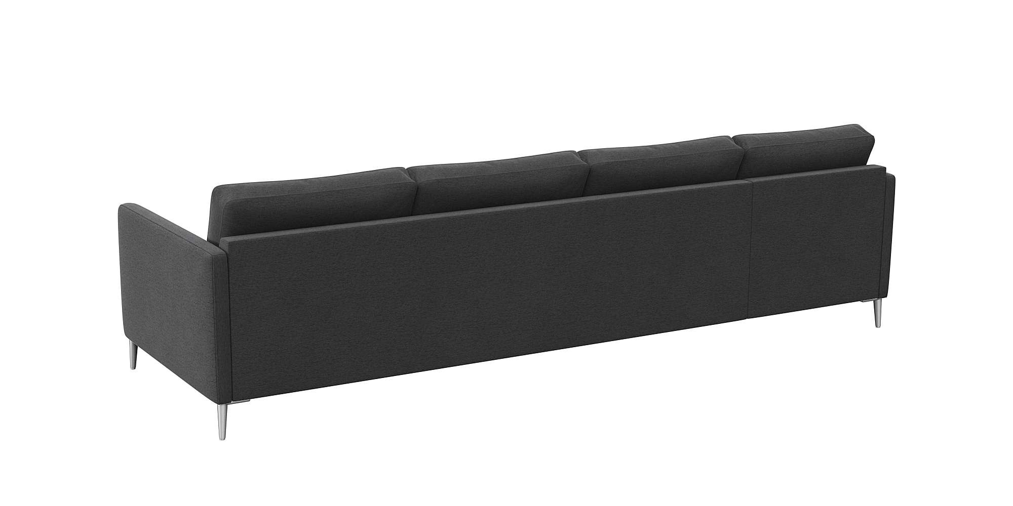 FLEXLUX Ecksofa »Fiore, super Sitzkomfort durch Kaltschaum im Sitz, L-Form«, schmale Armlehnen, Füße Alu