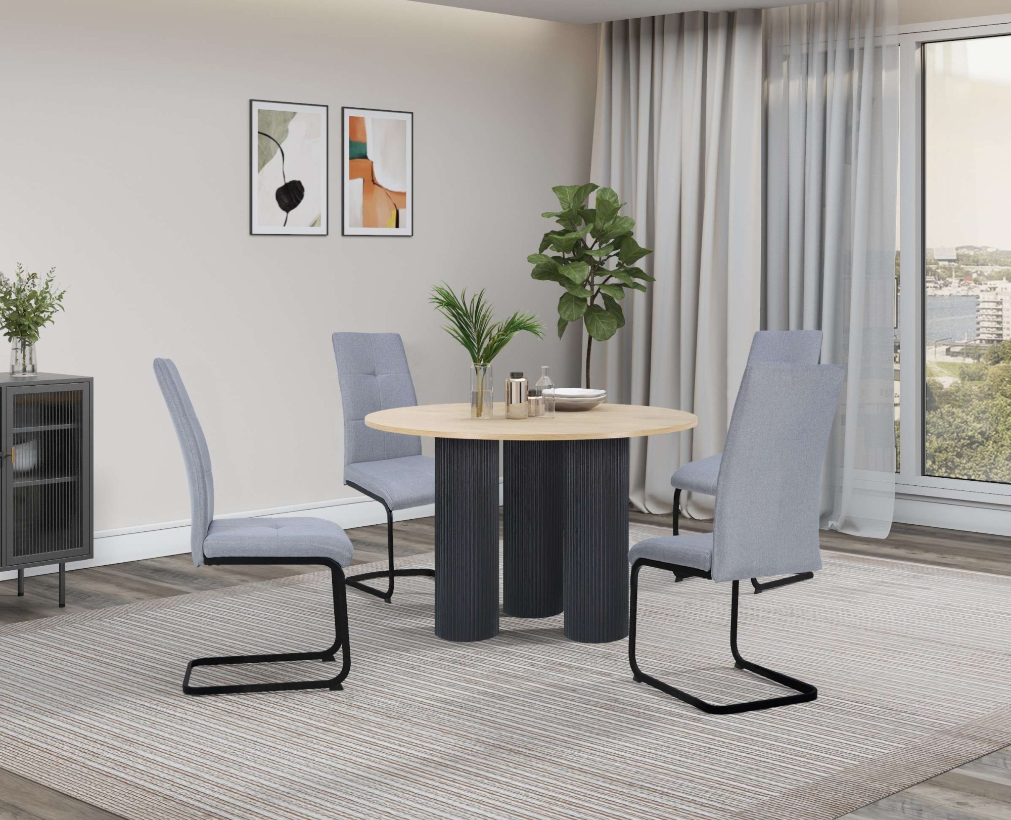 OTTO home Esszimmerstuhl »Calgoty« () 2 Stk.Freischwinger, gepolsterte Rückenlehne und Sitzfläche, Sitzhöhe 48 cm