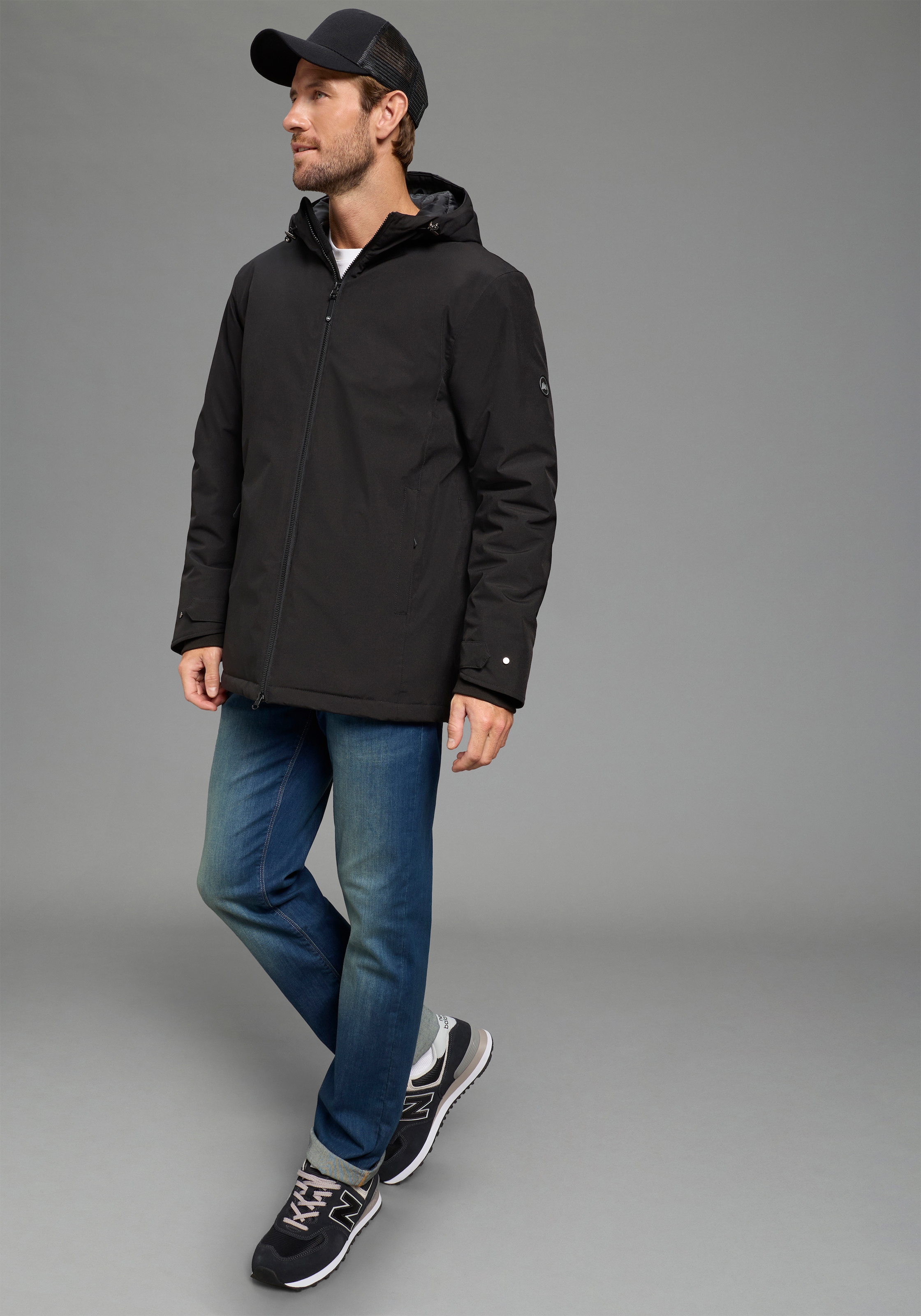 Polarino Funktionsjacke mit Kapuze Wärmend, winddicht, wasserabweisend, Übergangsjacke