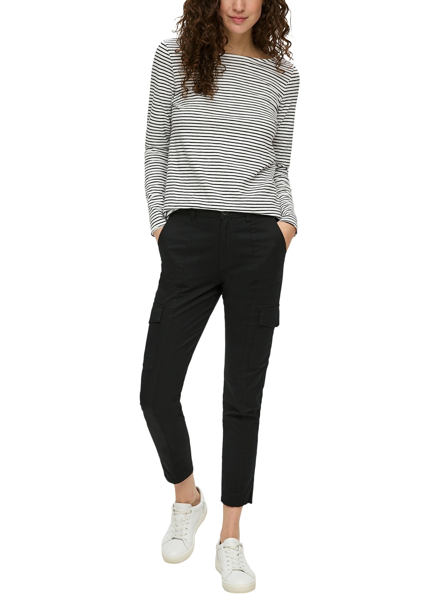 s.Oliver Langarmshirt, mit U-Boot Ausschnitt