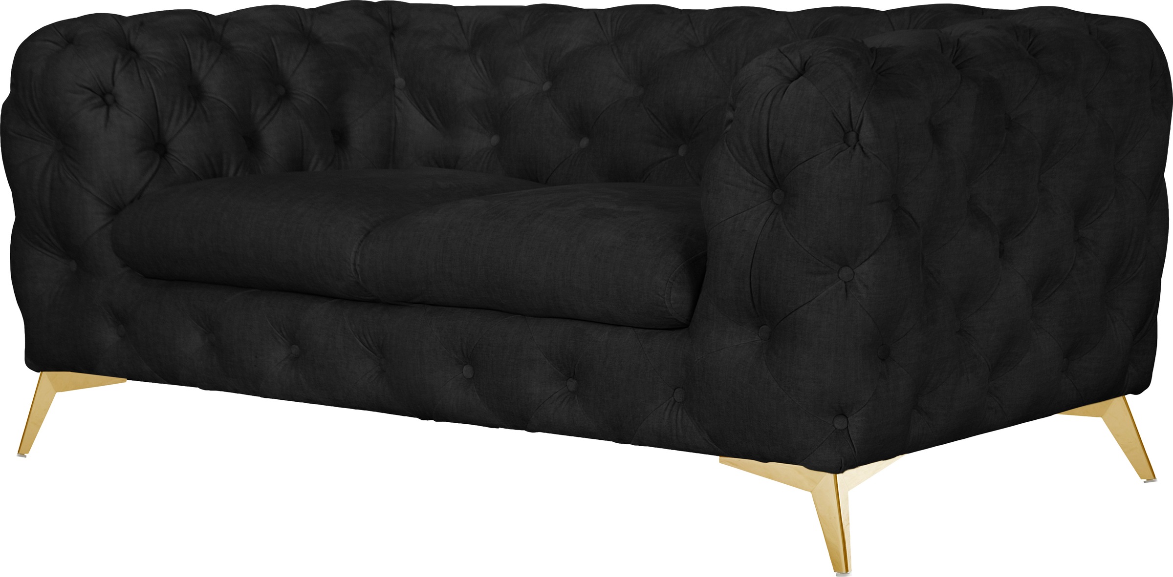 Leonique Chesterfield-Sofa »Glynis«, aufwändige Knopfheftung, moderne Chesterfield Optik, Fußfarbe wählbar
