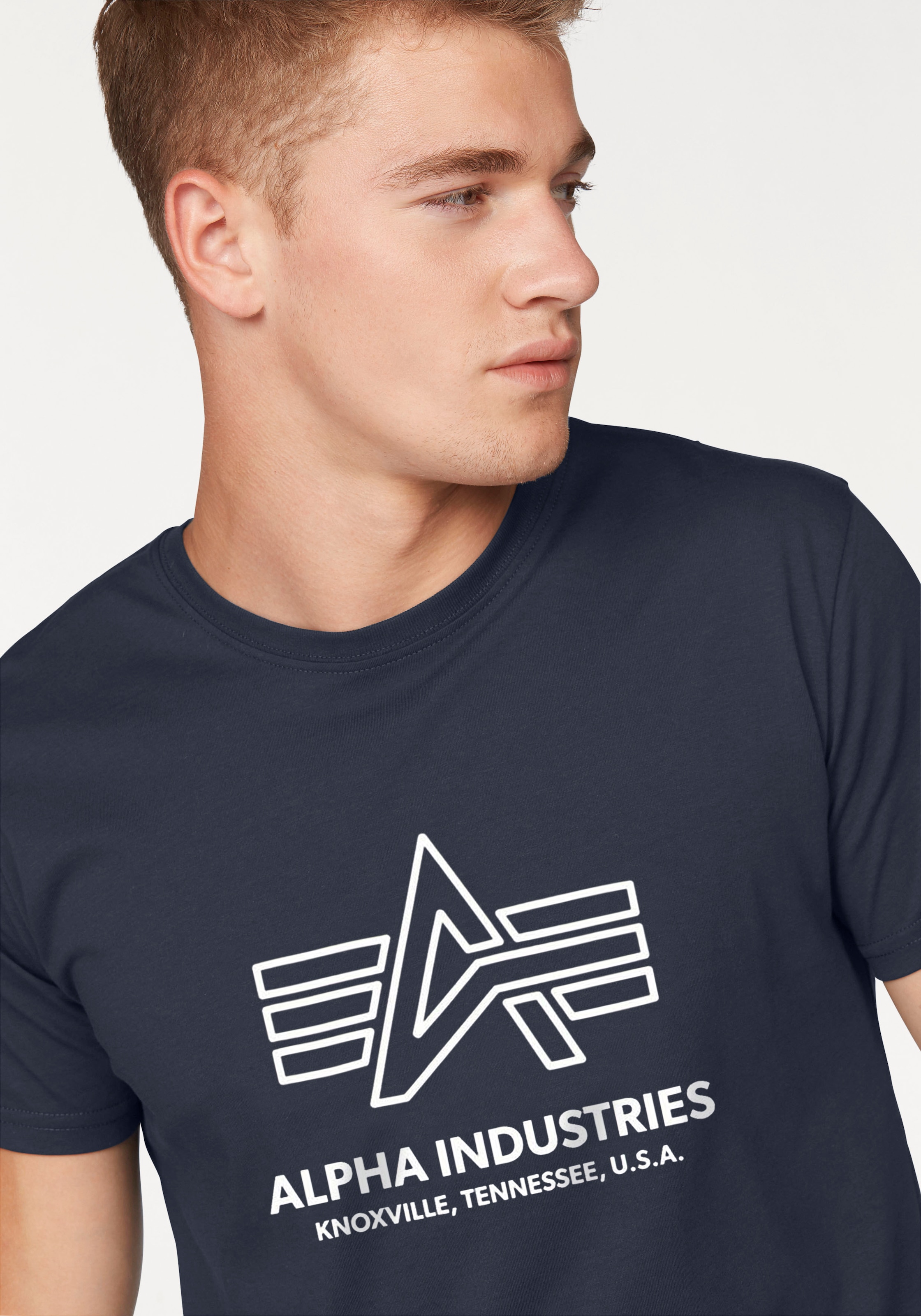 Alpha Industries Rundhalsshirt »Logo Print T«