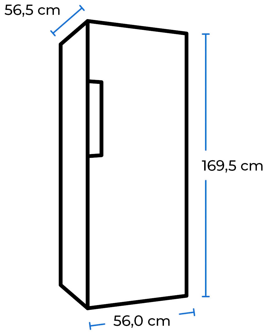 exquisit Gefrierschrank »GS271-NF-H-010E weiss«, 169,1 cm hoch, 55,9 cm breit, 194 L Volumen, NoFrost, Schnellgefrieren, 4 Sterne