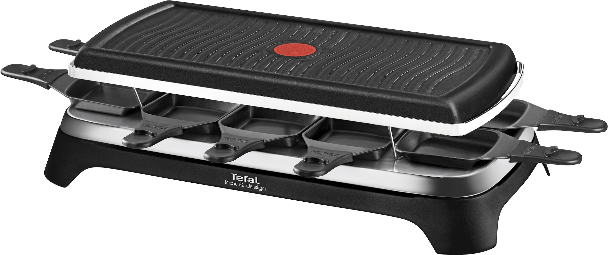 Tefal Raclette »RE4588 Ambiance«, 10 St. Raclettepfännchen, 1350 W, für bis zu 10 Personen, Tischgrill-Funktion, abnehmbares Kabel