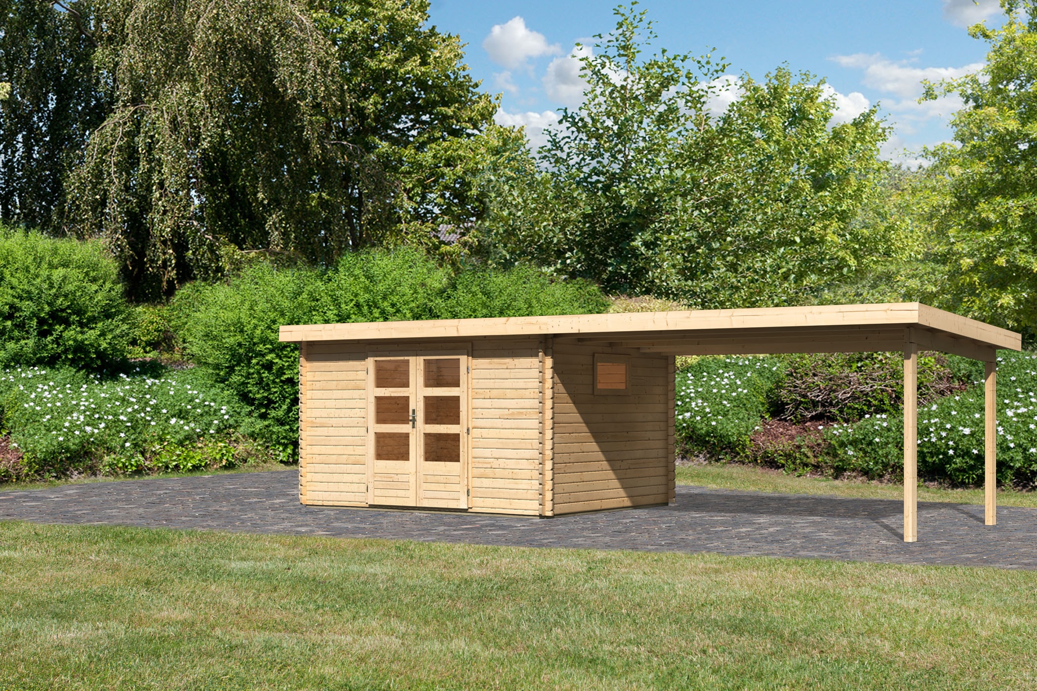 Karibu Gartenhaus »Trittau 4«, aus hochwertiger nordischer Fichte