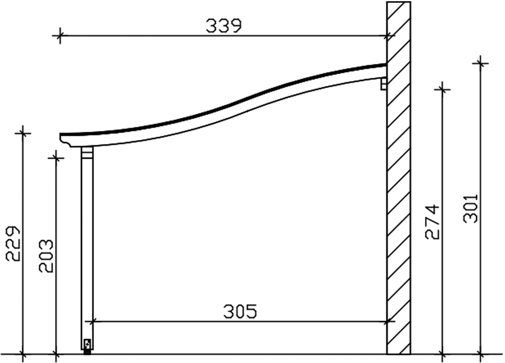 Skanholz Terrassendach »Venezia« Leimholz