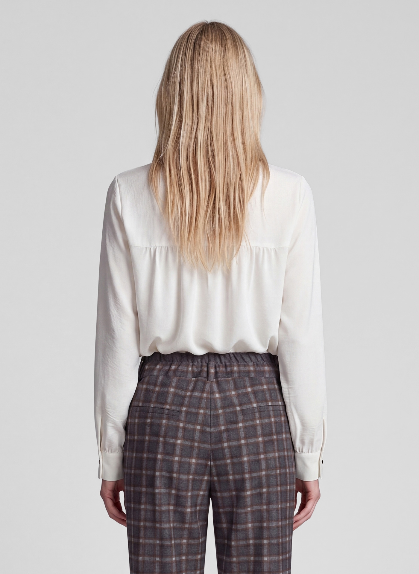 Rabe Langarmbluse Viskose-Bluse mit großer Schleife