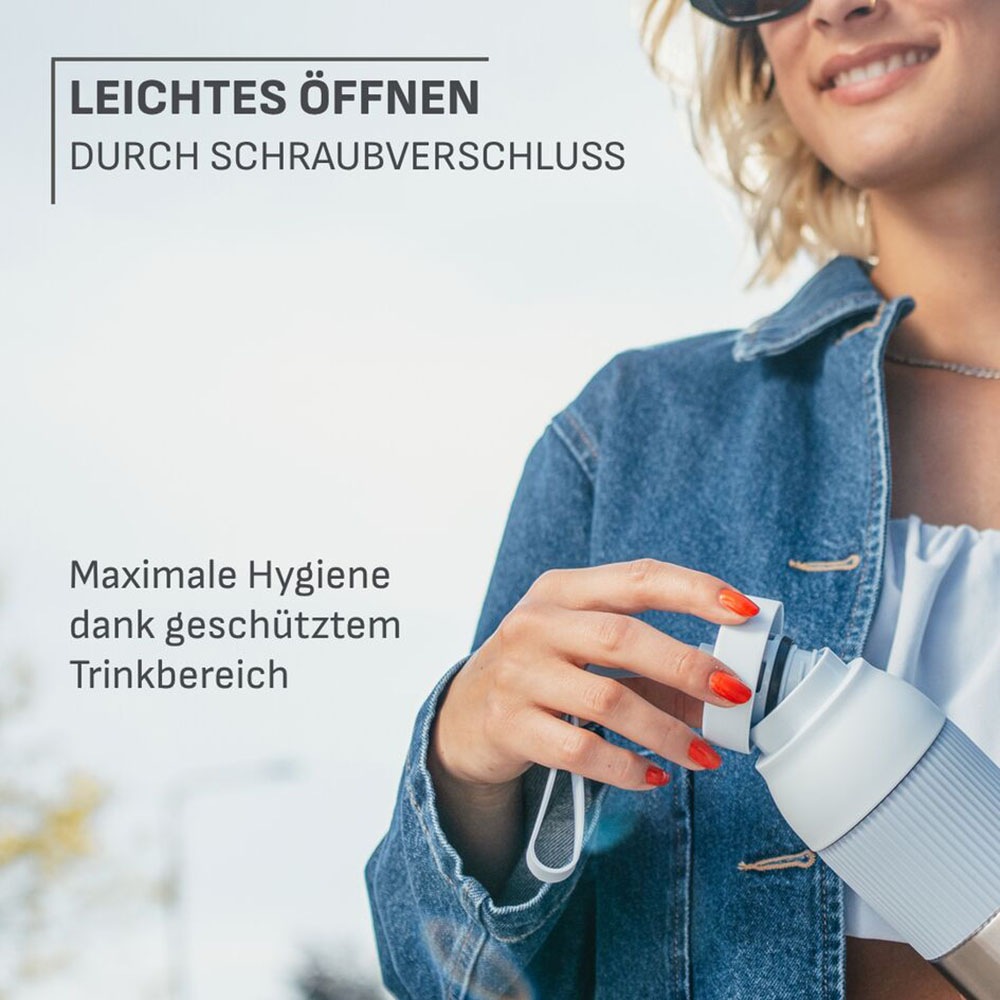 Emsa Isolierflasche »beYou Twist« mit integriertem Sieb und Trageband, 100% dicht, spülmaschinengeeignet