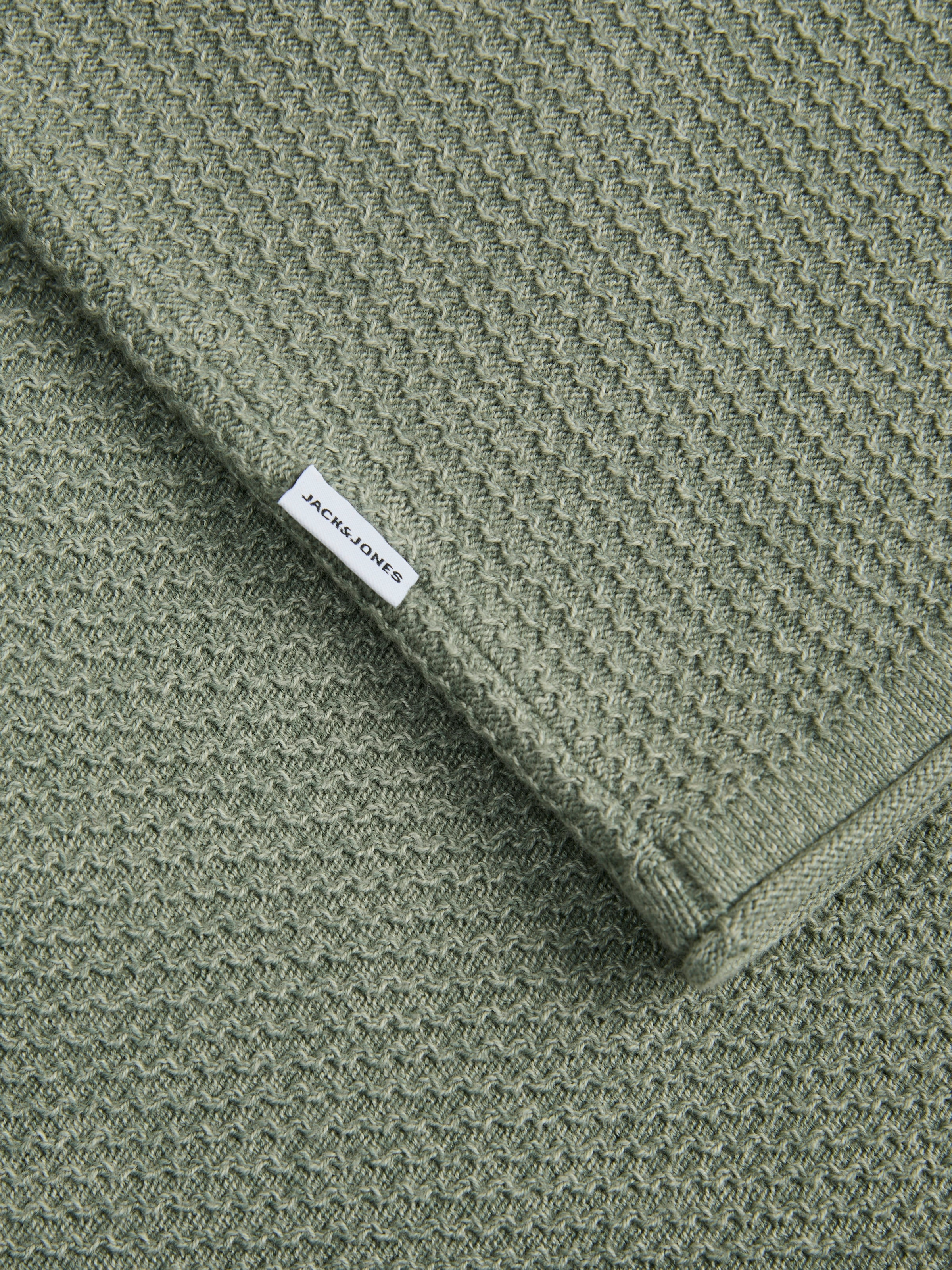Jack & Jones Rundhalspullover »JJECOOPER KNIT CREW NECK NOOS«, in Strick Optik