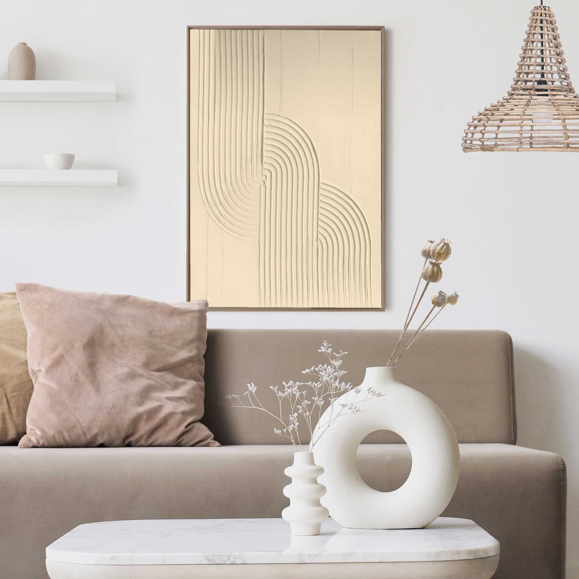 Reinders! Wandbild »Knot - sand«, Wohnzimmer - Beige - MDF - Abstrakt - 50x günstig online kaufen
