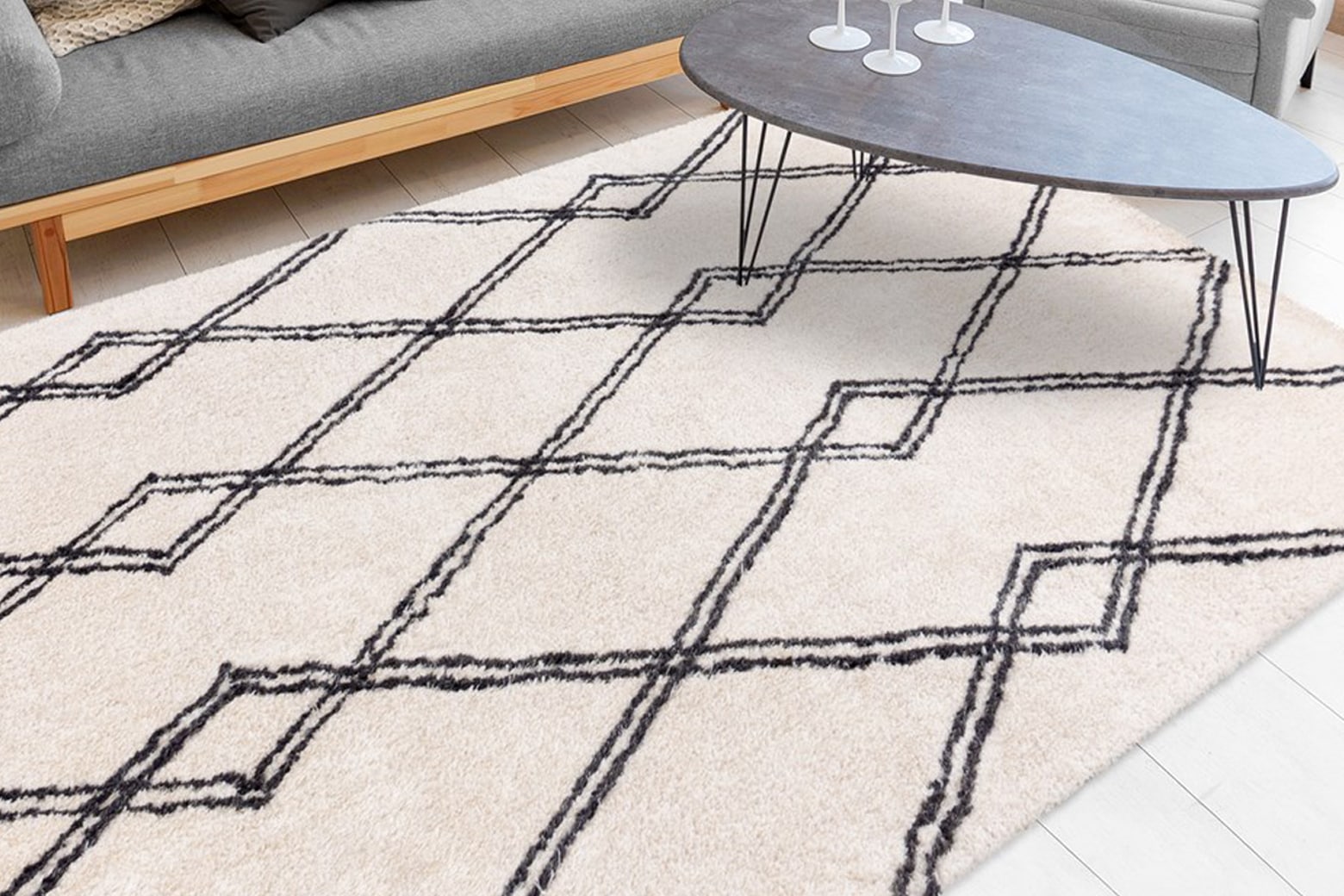 my home Hochflor-Teppich »Alva«, rechteckig, 27 mm Höhe, Wohnzimmer