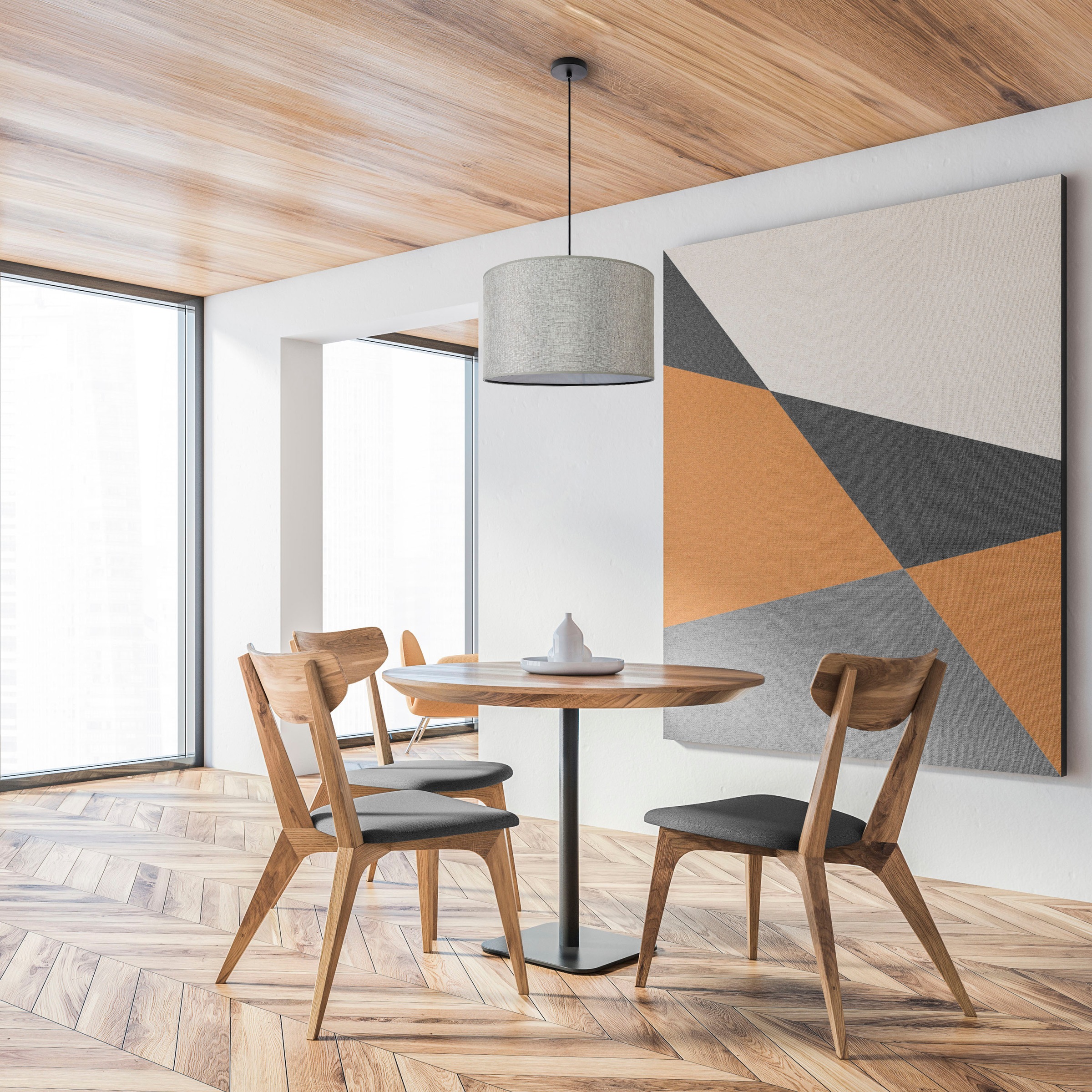 Paco Home Pendelleuchte »HUGO CANVAS UNI COLOR«, Leuchtmittel E27   ohne Le günstig online kaufen
