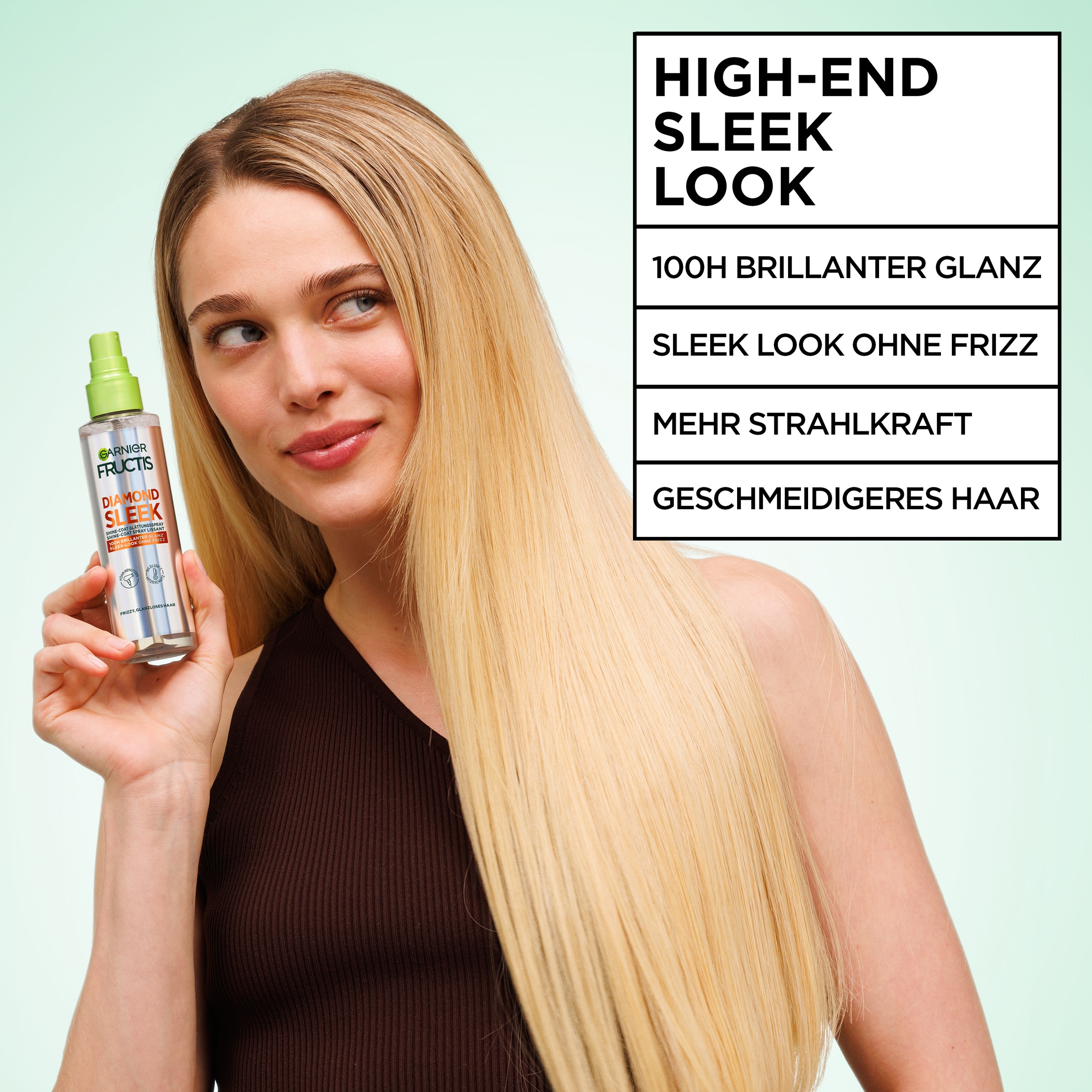 GARNIER Haarpflege-Spray »Garnier Fructis Diamond Sleek Shine-Coat Glättungsspray«