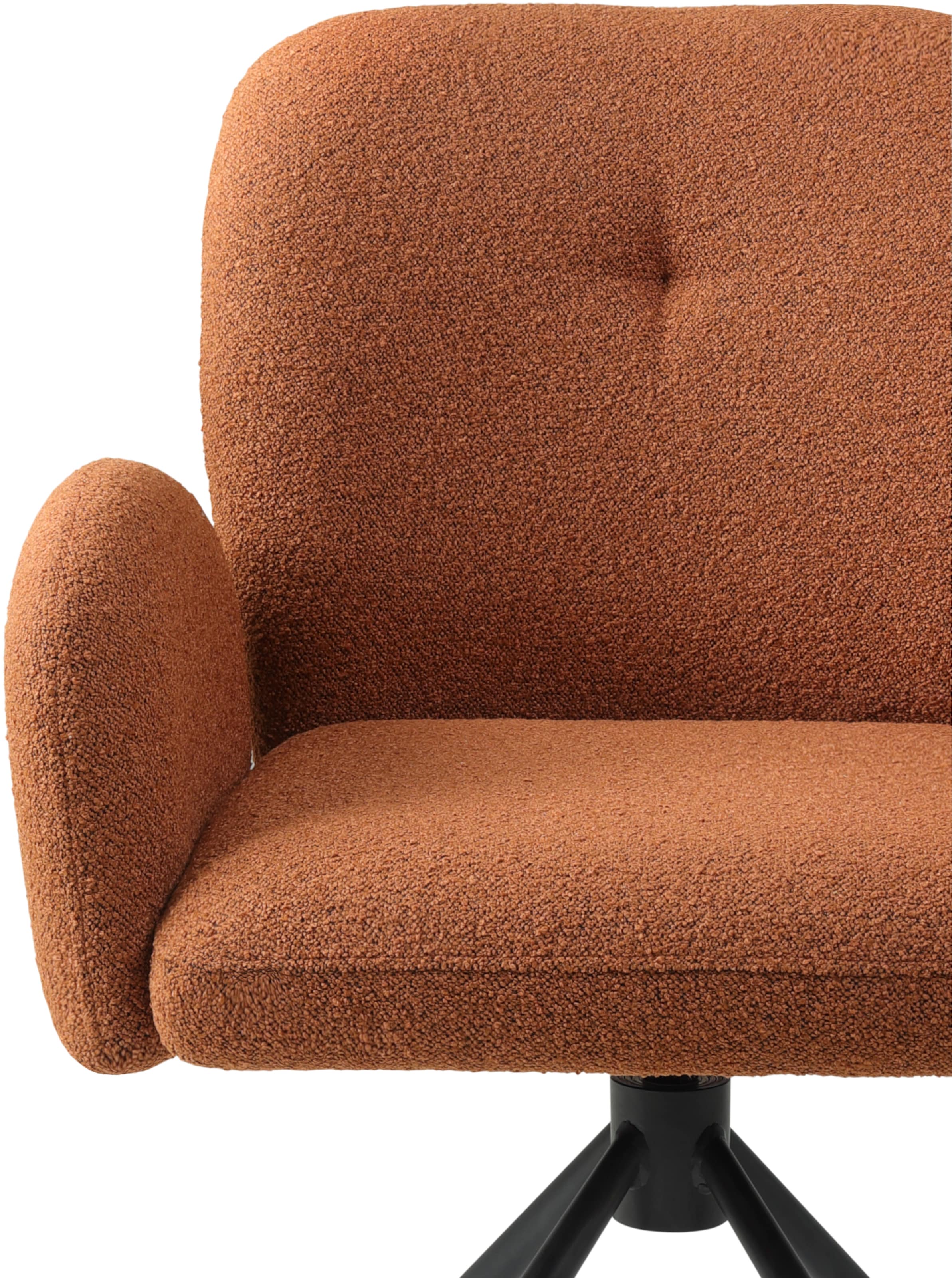TOM TAILOR HOME Armlehnstuhl »PEBBLE ARMCHAIR«, (Set), 2 St., Webstoff Bouclé, Esszimmerstuhl, mit Armlehnen, 4-Fußgestell, 140 kg belastbar, drehbar