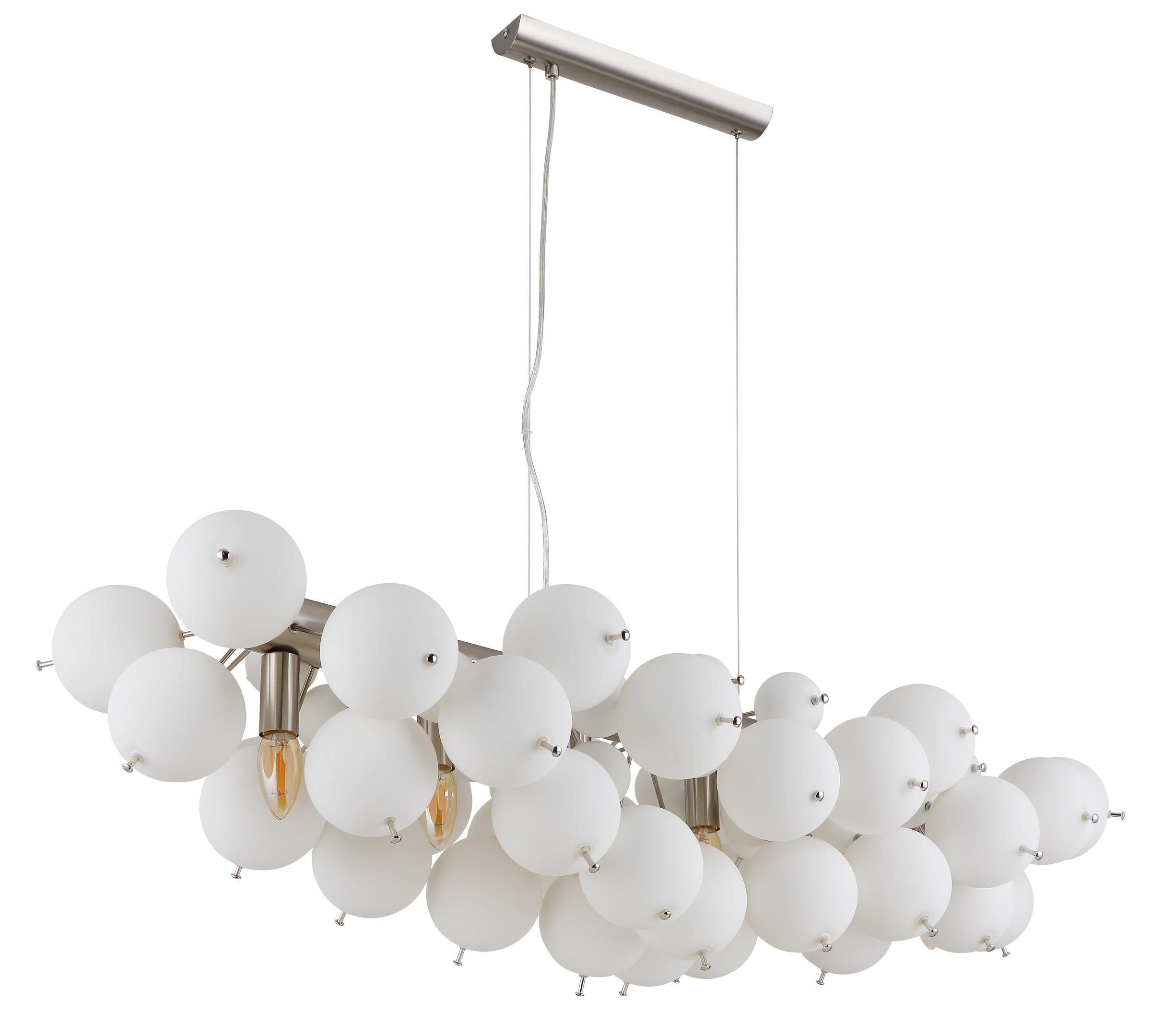 GLOBO LIGHTING Hängeleuchte »UDO« E14 1 Stk. Hängelampe Glaskugeln rauchfarben 2 Glasgrößen Esszimmer Esstisch