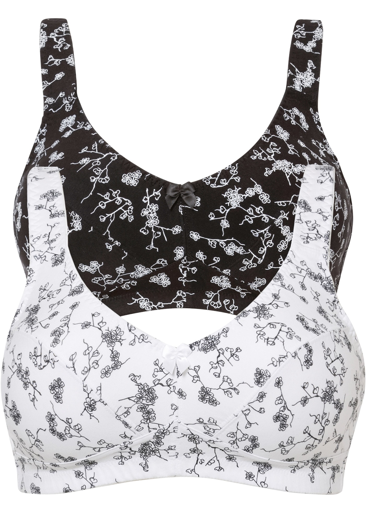 bonprix Büstenhebe »BH ohne Bügel mit weicher Baumwolle (2er Pack)« Packung, 2, 2 Stk. BH ohne Bügel mit weicher Baumwolle (2er Pack)