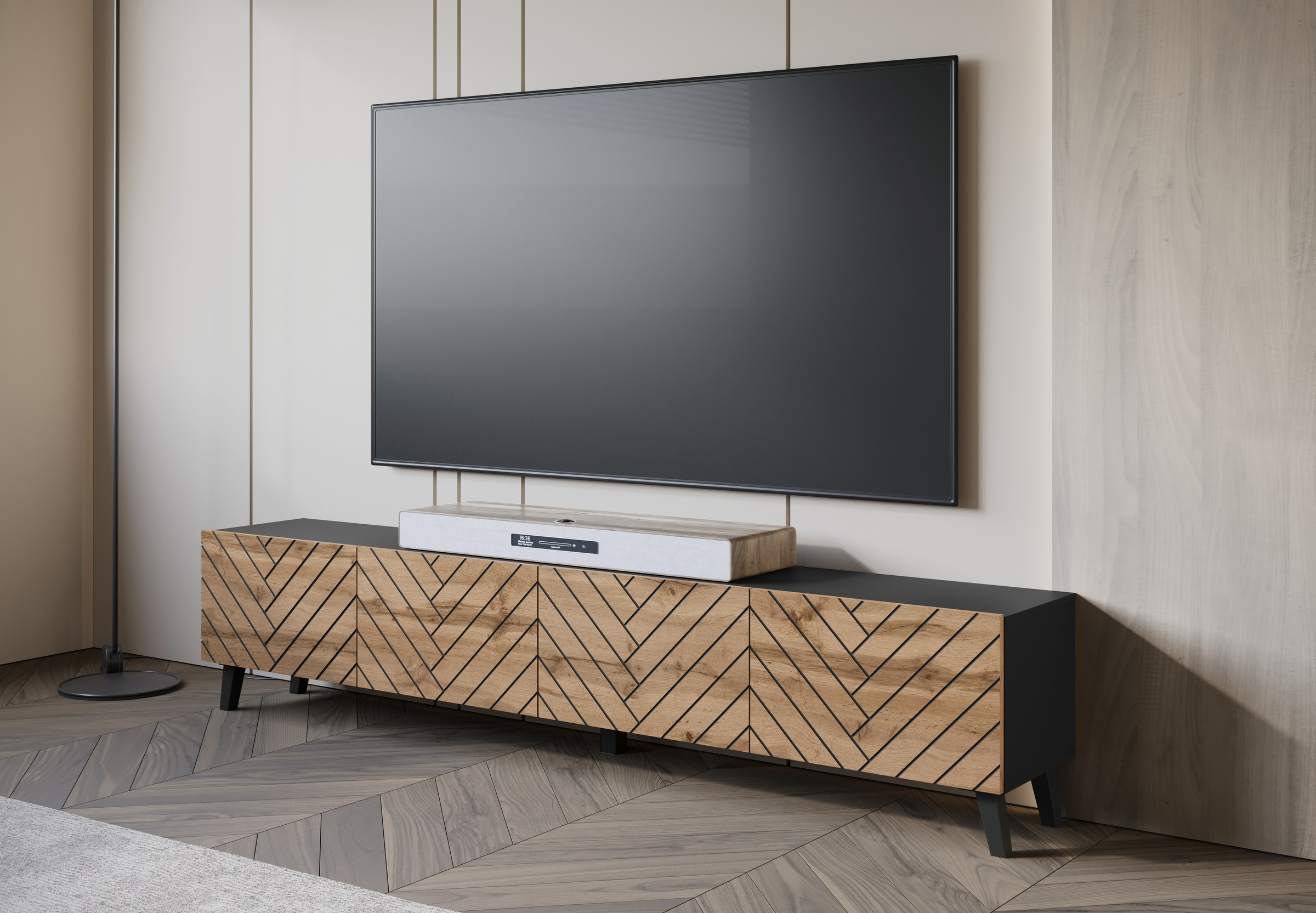 INOSIGN Lowboard »PHUKET«, TV-Board mit Strukturfront, Breite ca. 190 cm