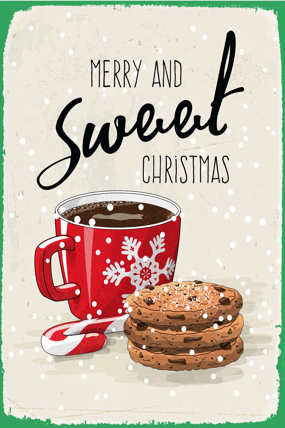 queence Metallbild »Sweet Christmas« Essen | Schriftzug | Schriftzüge | Weihnachten 1 Stk. tlg. Stahlschilder