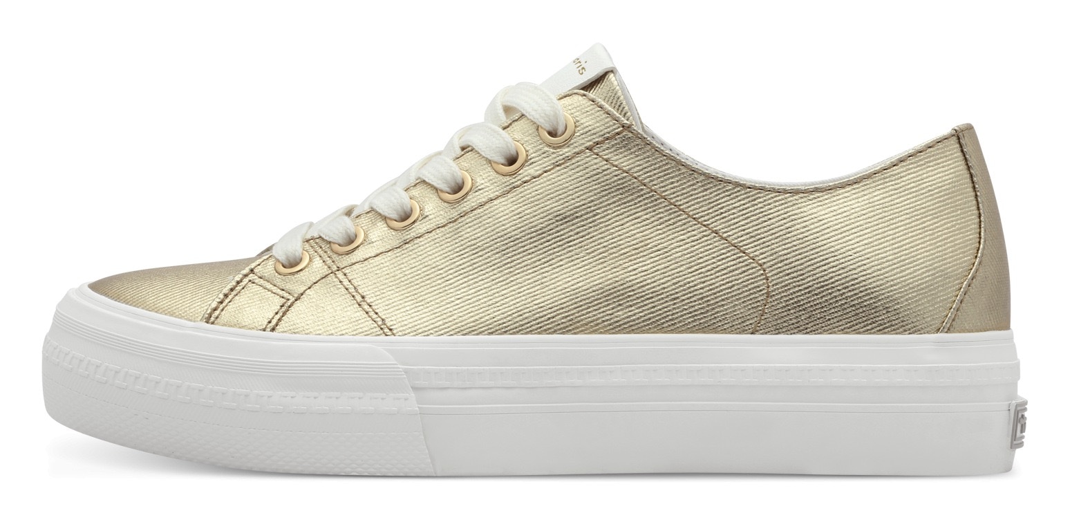 Tamaris Plateausneaker, Freizeitschuh, Halbschuh, Schnürschuh mit Logo an der Ferse