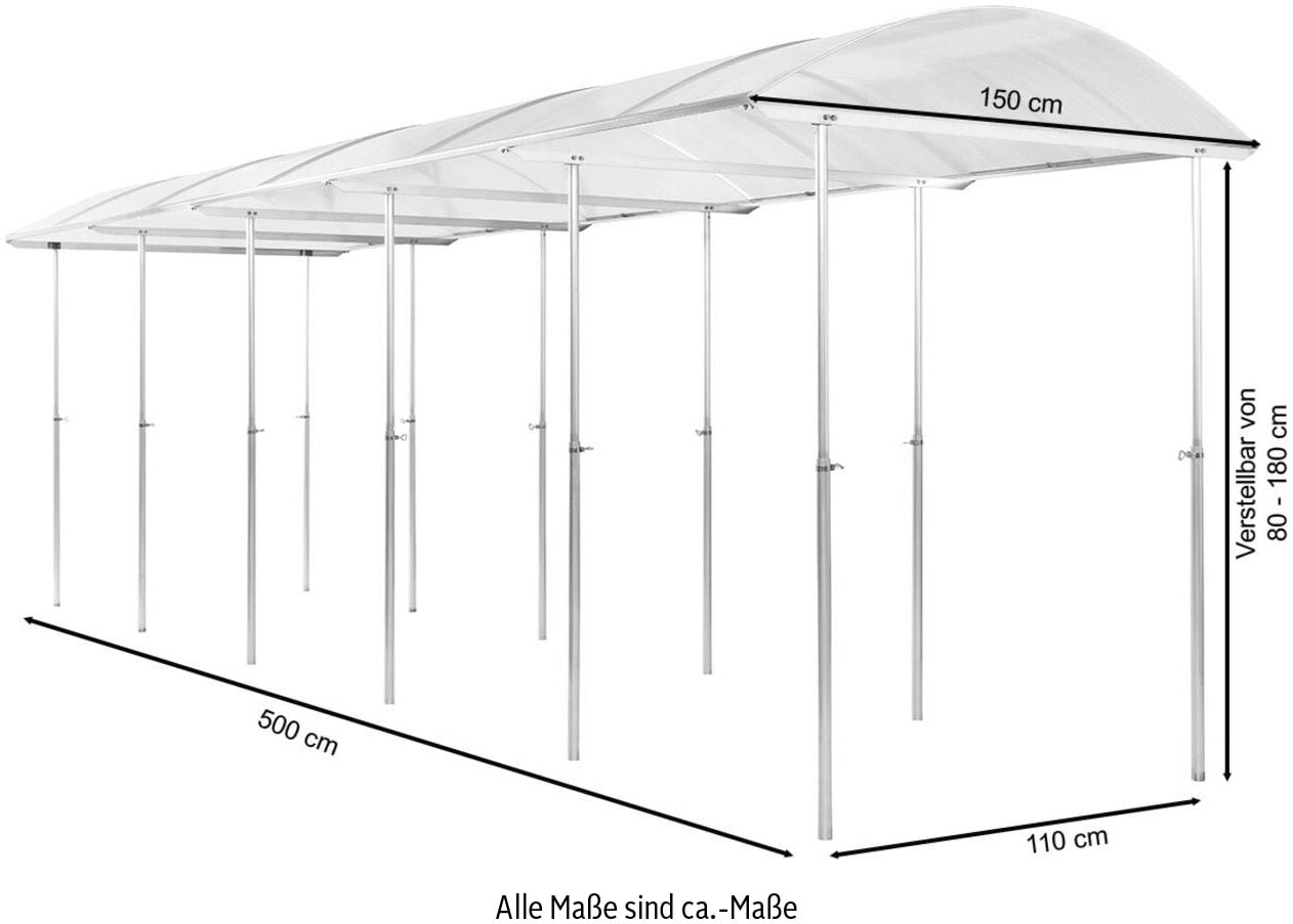 Beckmann Pflanzenschutzdach »Modell 2«, höhenverstellbar 80-180 cm