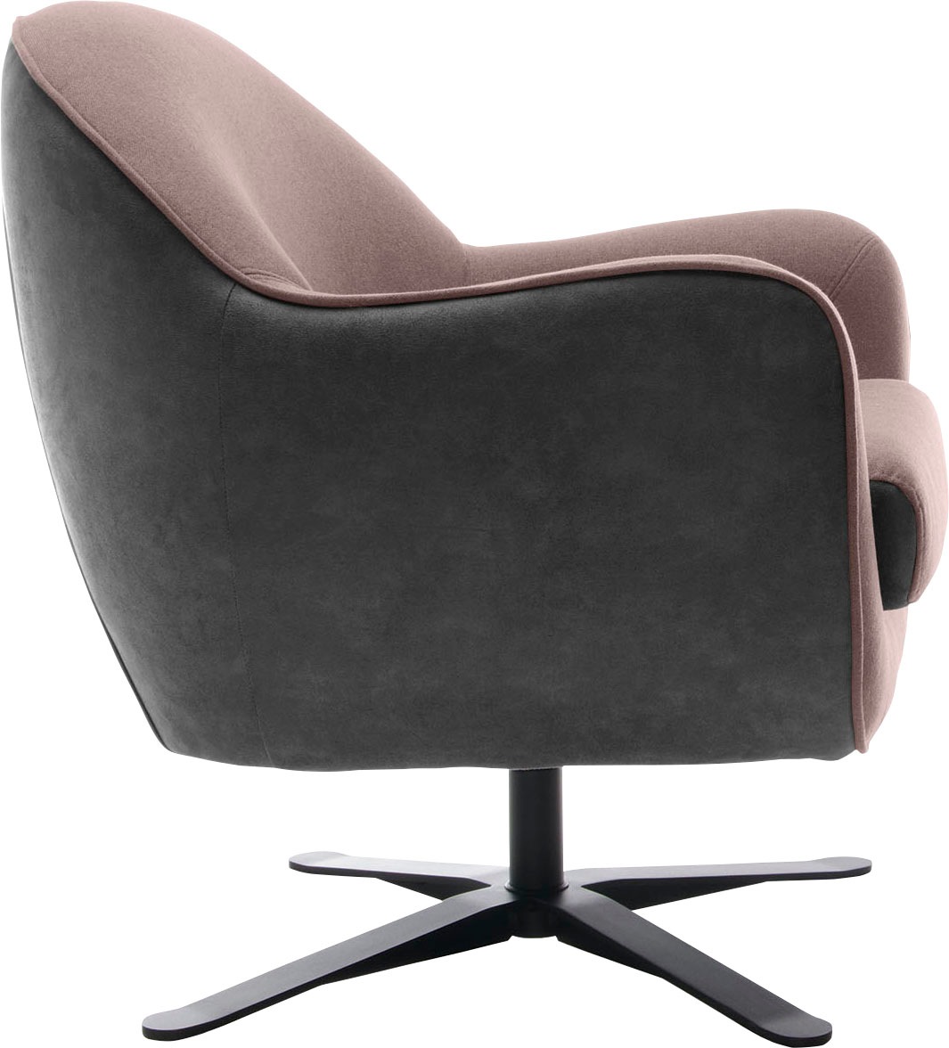 TRENDMANUFAKTUR Drehsessel »Mira, Loungesessel«, in zeitlosem, modernen Stil mit praktischer Drehfunktion