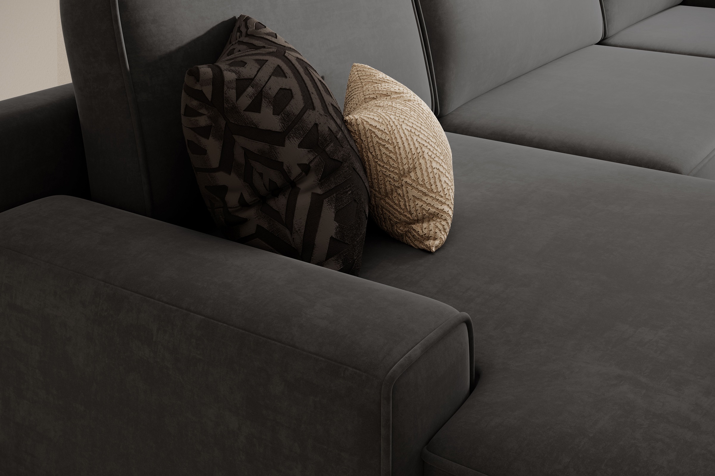 TRENDMANUFAKTUR Wohnlandschaft »Challenge, Schlafsofa mit Bettkasten, Couch in U-Form, Breite 333 cm«, XXL Sofa mit Bettkasten & Schlaffunktion, auch in trendigem Cordstoff
