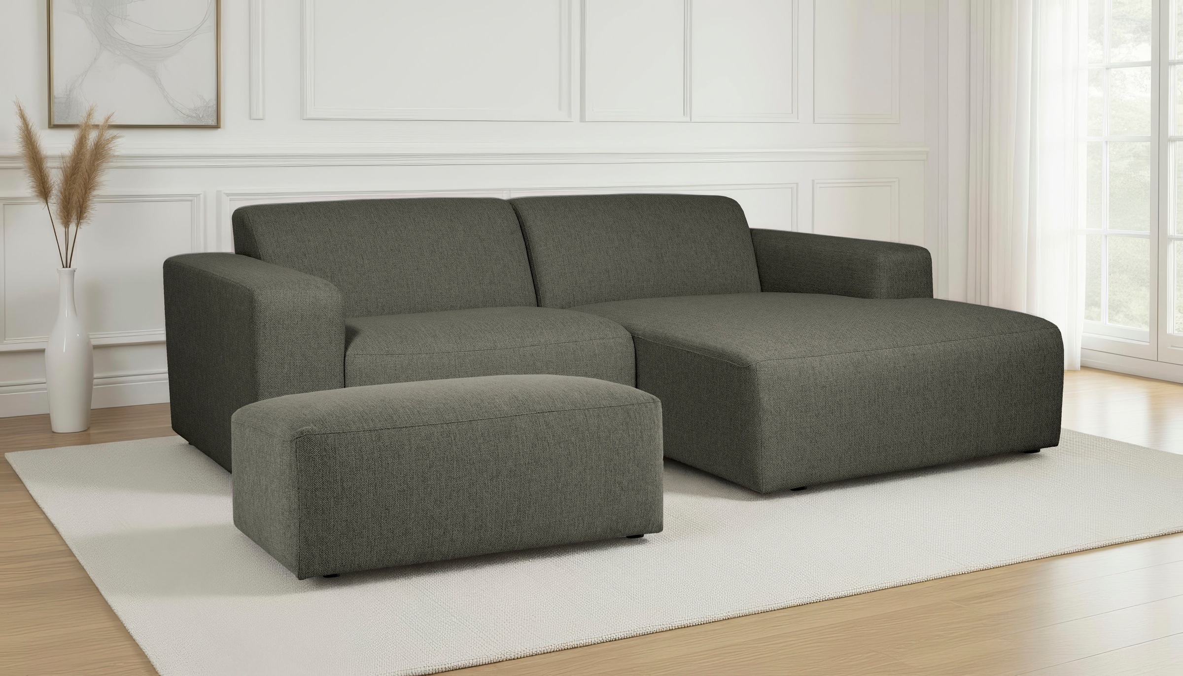 INOSIGN Ecksofa »Koa,228cm, L-Form, Modulsofa, Webstoff, Cord, Struktur, Ch günstig online kaufen