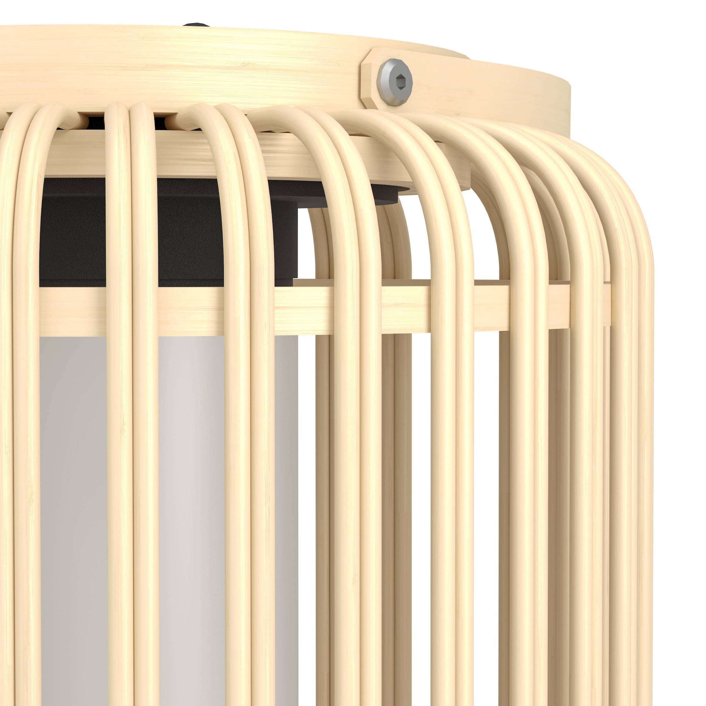 EGLO Tischleuchte »Marliano Tischlampe, Solarlampe Boho, Windlicht, Rattan, IP44, Lampe« LED-Modul 1 Stk. Neutralweiß