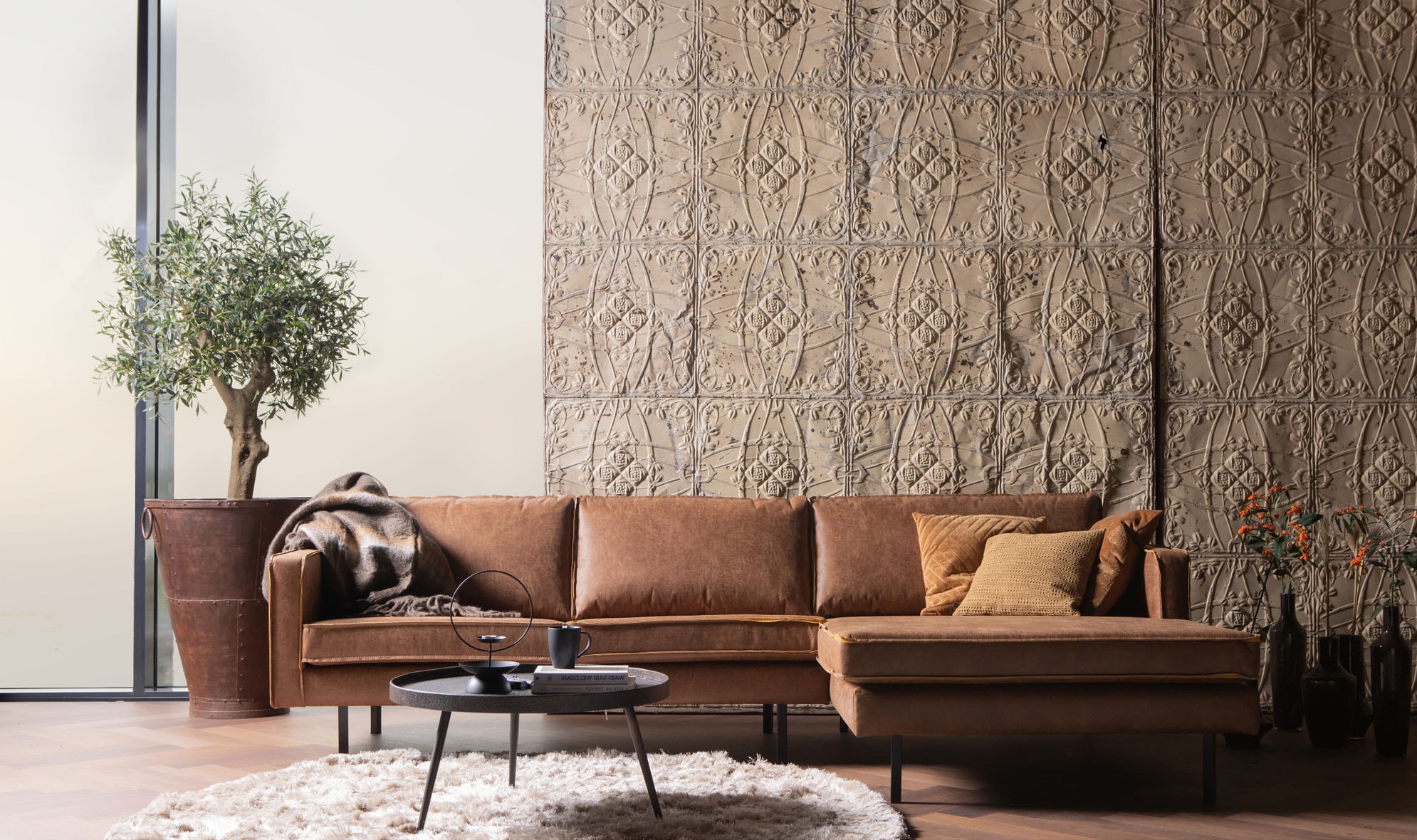 WOOOD Ecksofa »Rodeo Chaise Longue«, frei im Raum stellbar, H 85 cm x B 300 cm