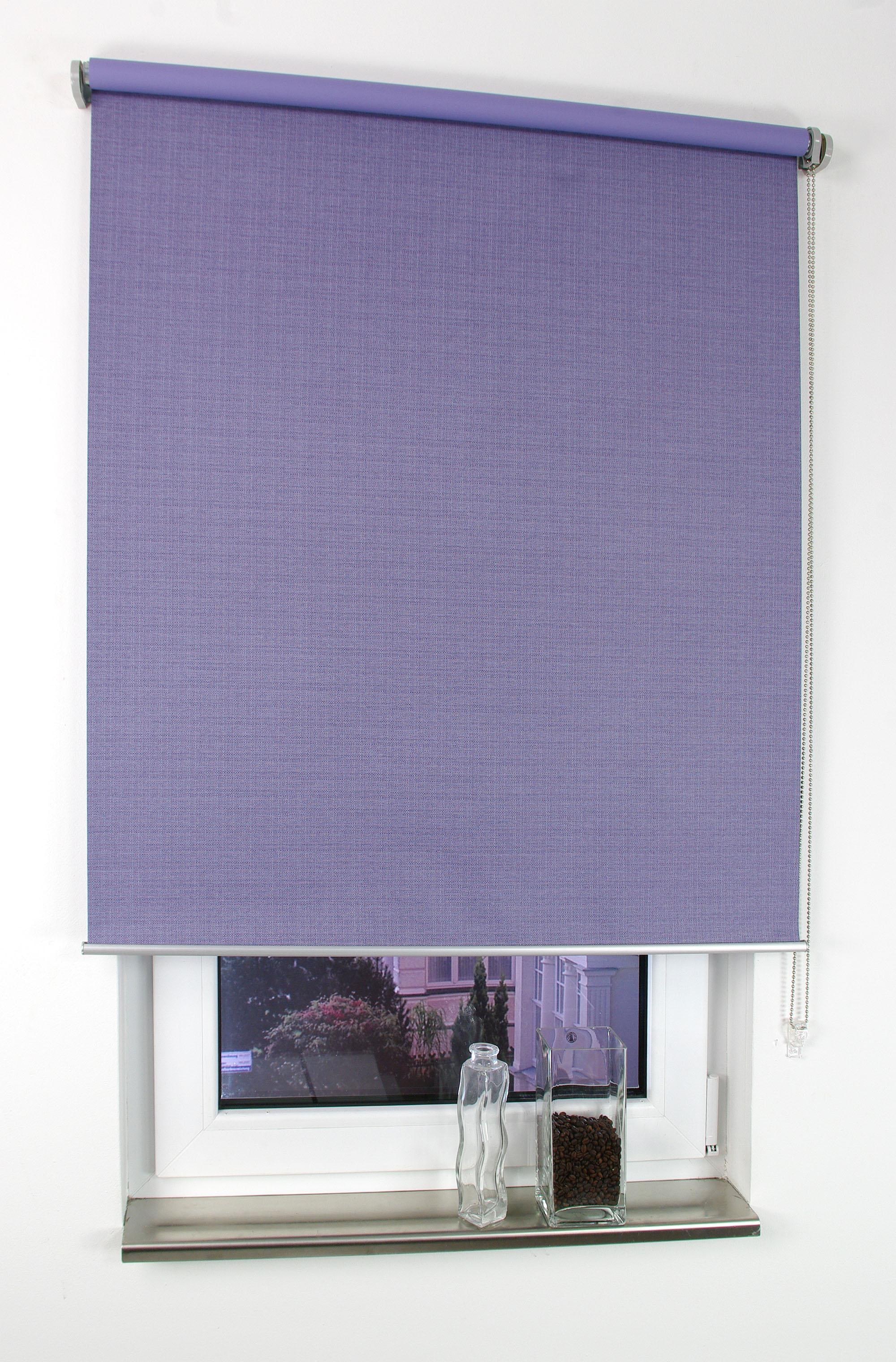 Liedeco Seitenzugrollo »Struktur« verdunkelnd energiesparend mit Bohren Uni günstig online kaufen